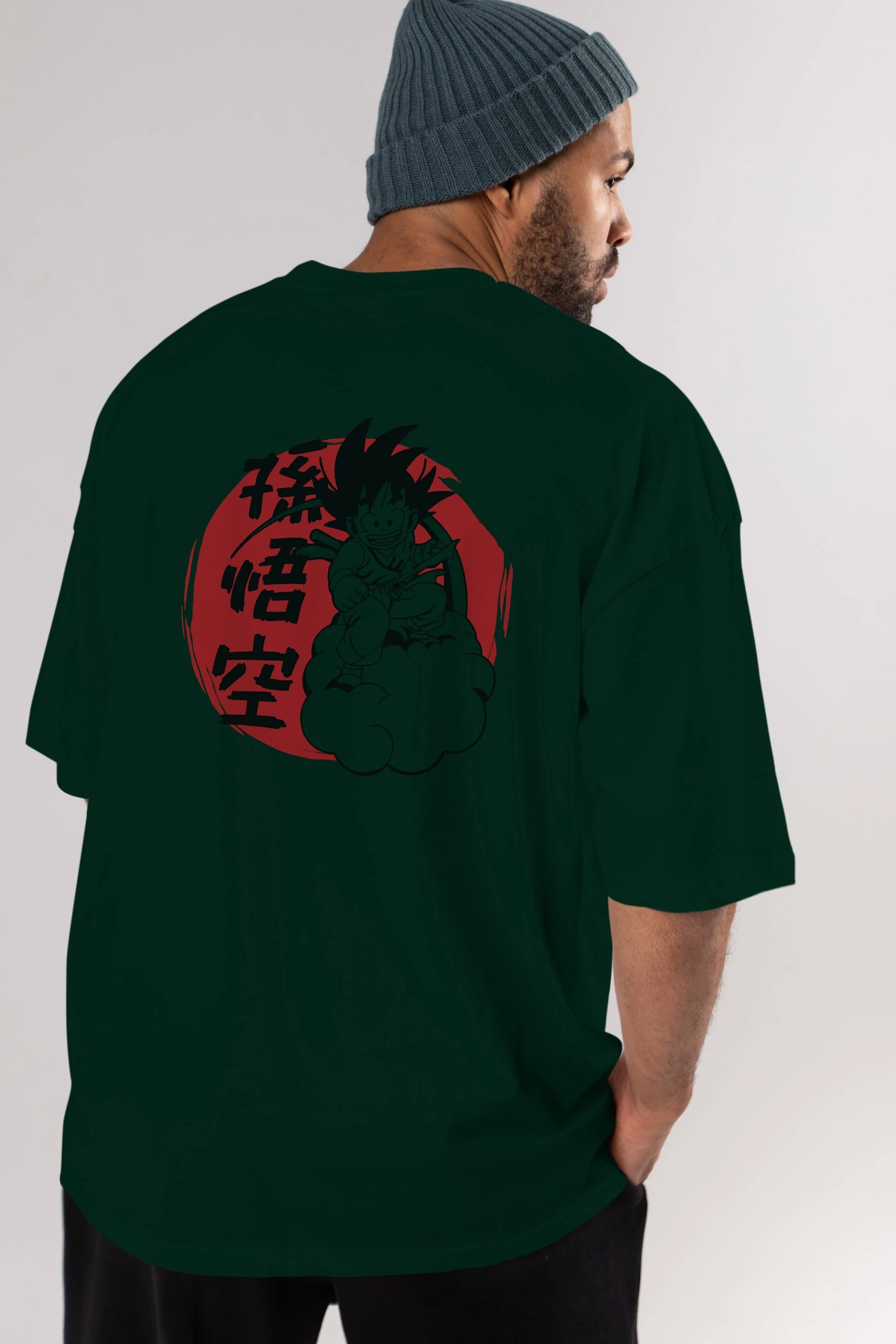 DRAGON BALL Anime Arka Baskılı Oversize t-shirt Erkek Kadın Unisex