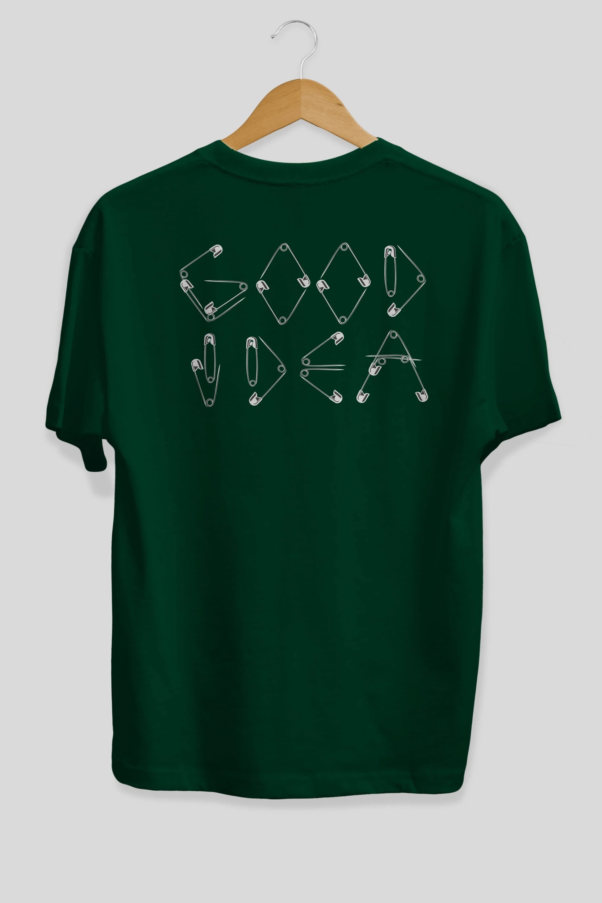 Good Idea Arka Baskılı Oversize t-shirt %100 pamuk Erkek Kadın Unisex