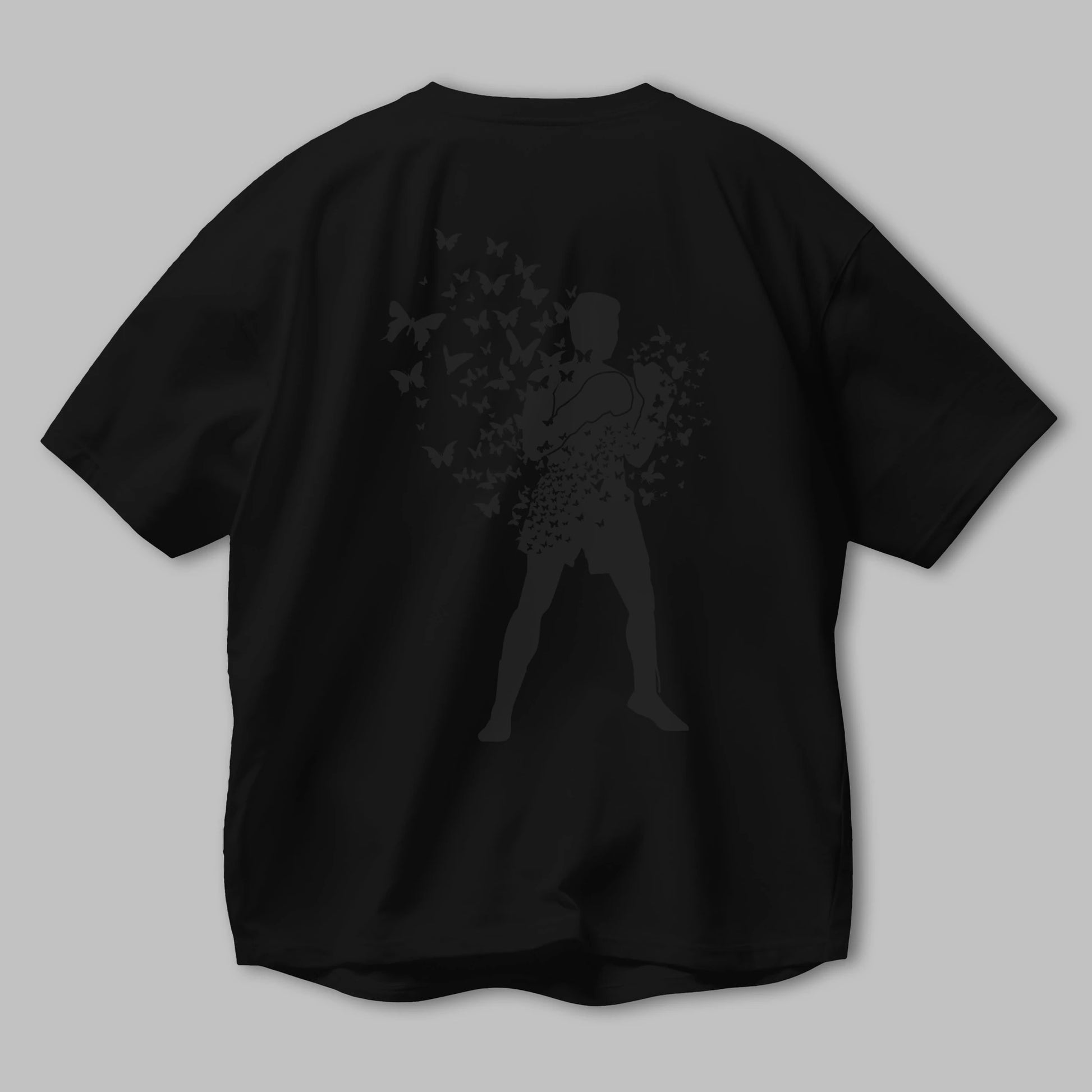 Float Like Butterfly Sting Like Bee Arka Baskılı Oversize t-shirt %100 pamuk Erkek Kadın Unisex