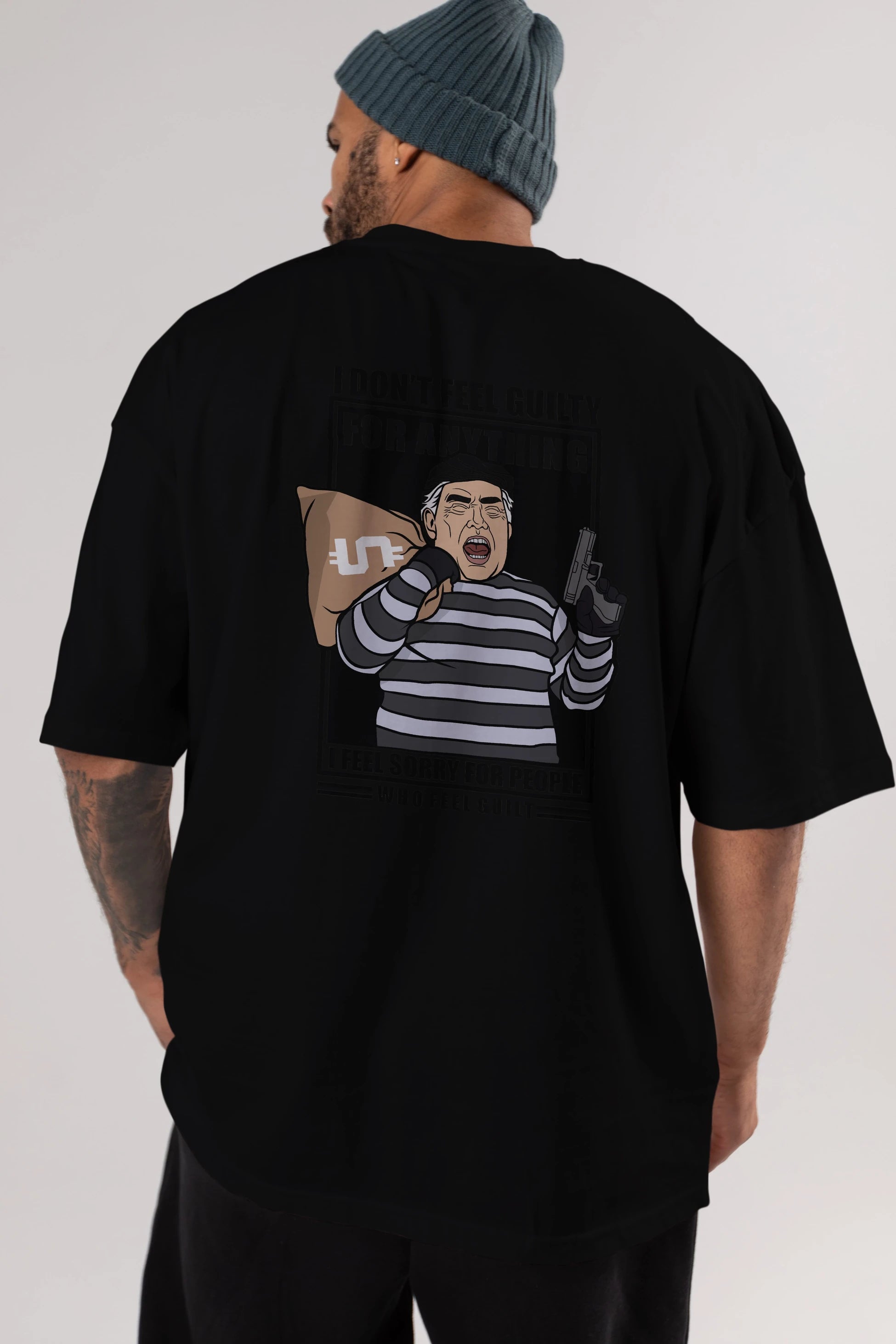Criminal Trump Arka Baskılı Oversize t-shirt Erkek Kadın Unisex %100 Pamuk tişort