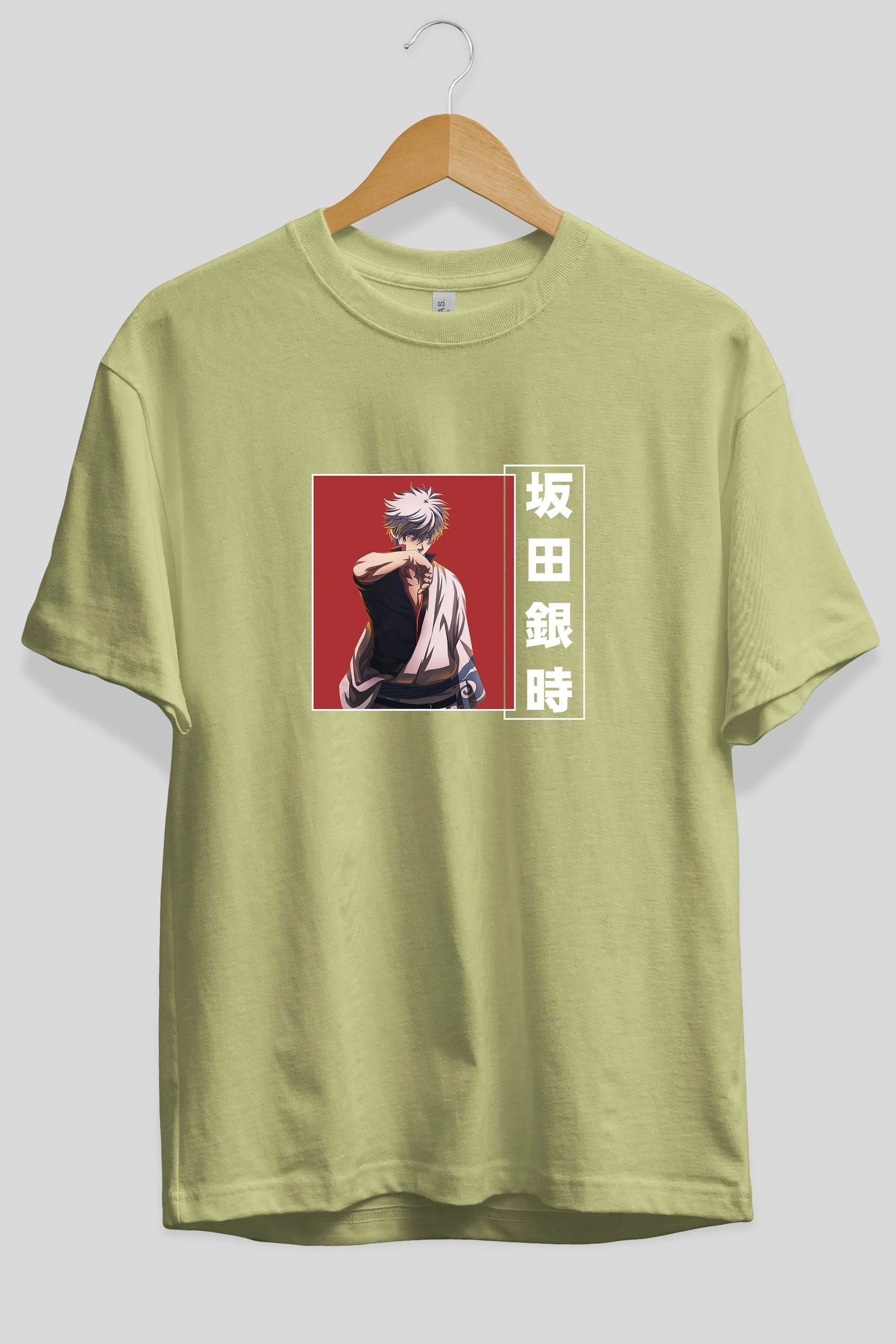 Gintoki Sakata GINTAMA 1 Anime Ön Baskılı Oversize t-shirt %100 pamuk Erkek Kadın Unisex