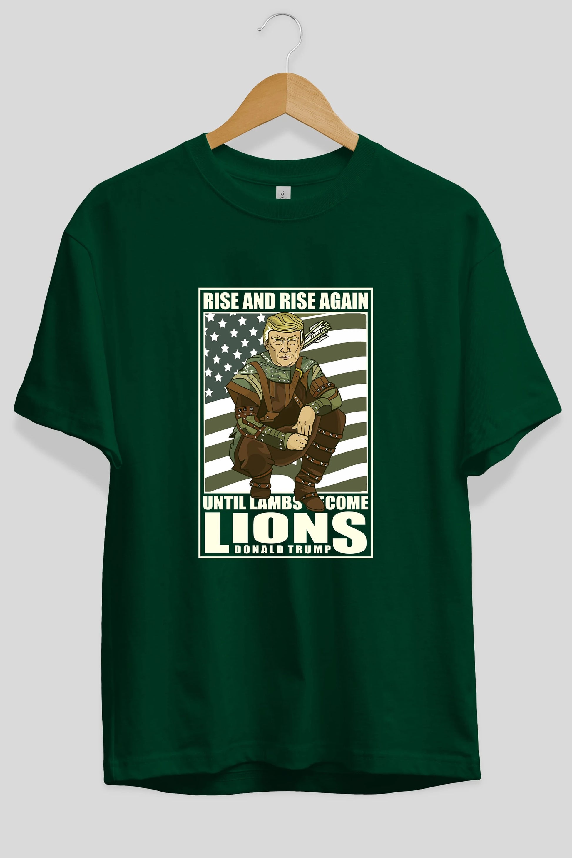 Robin Hood Trump Ön Baskılı Oversize t-shirt Erkek Kadın Unisex %100 Pamuk tişort