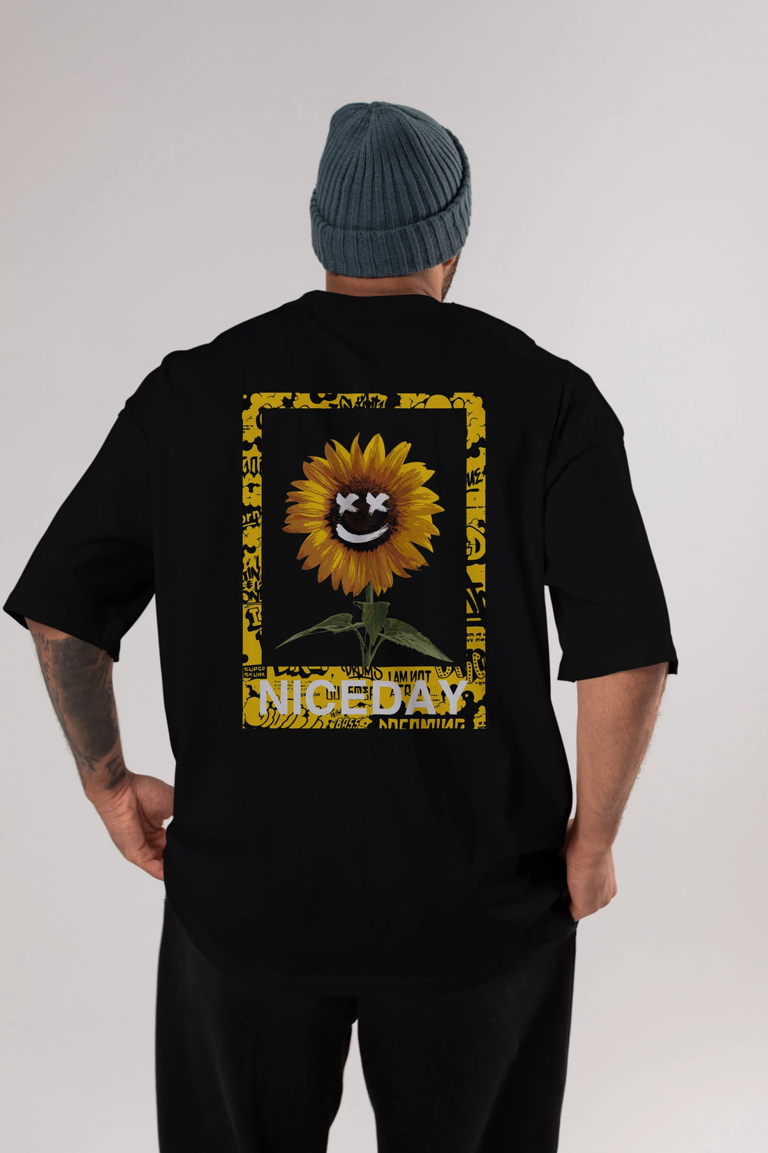 Niceday Streewear Arka Baskılı Oversize t-shirt Erkek Kadın Unisex