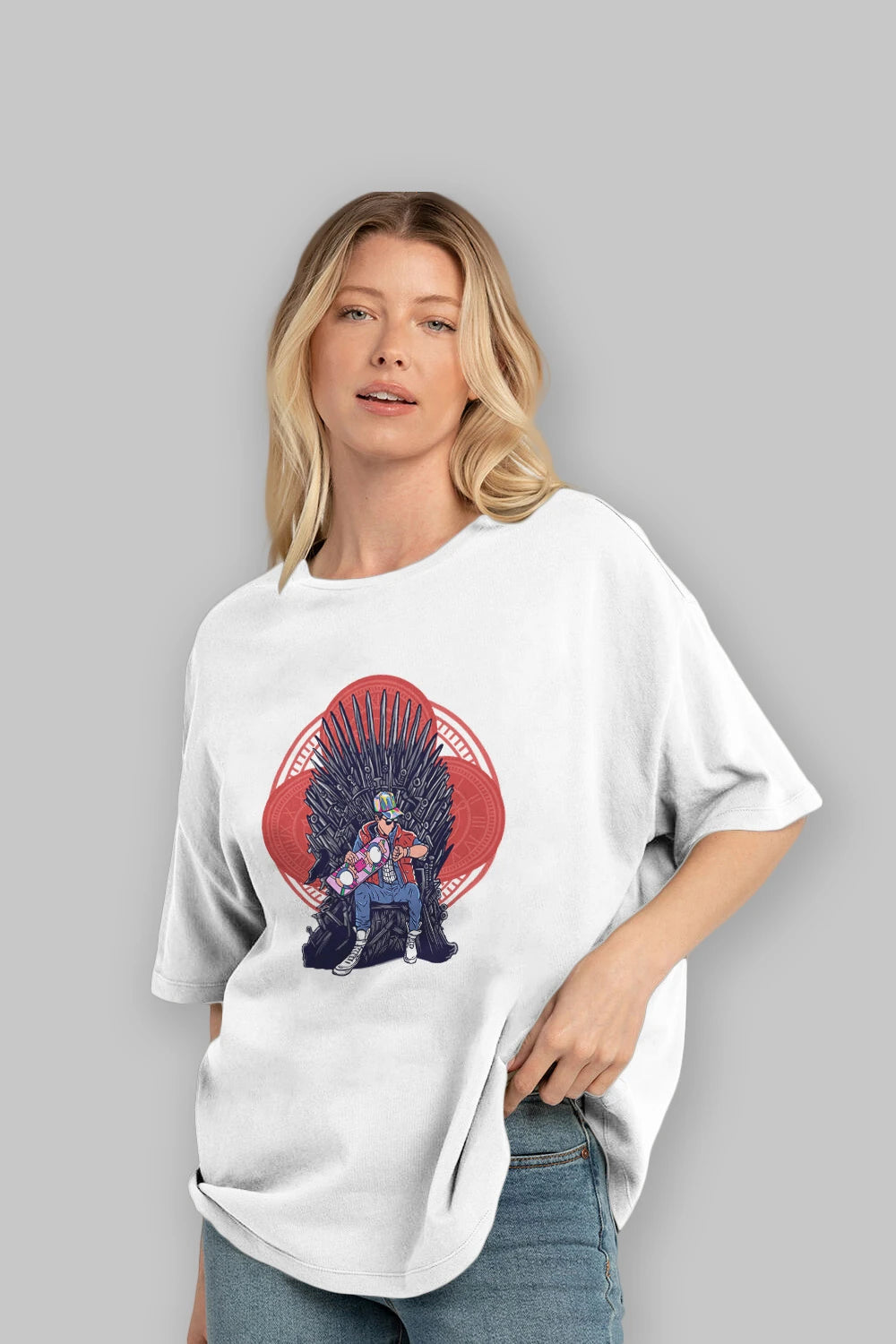 Game Of Future Ön Baskılı Oversize t-shirt Erkek Kadın Unisex %100 Pamuk tişort