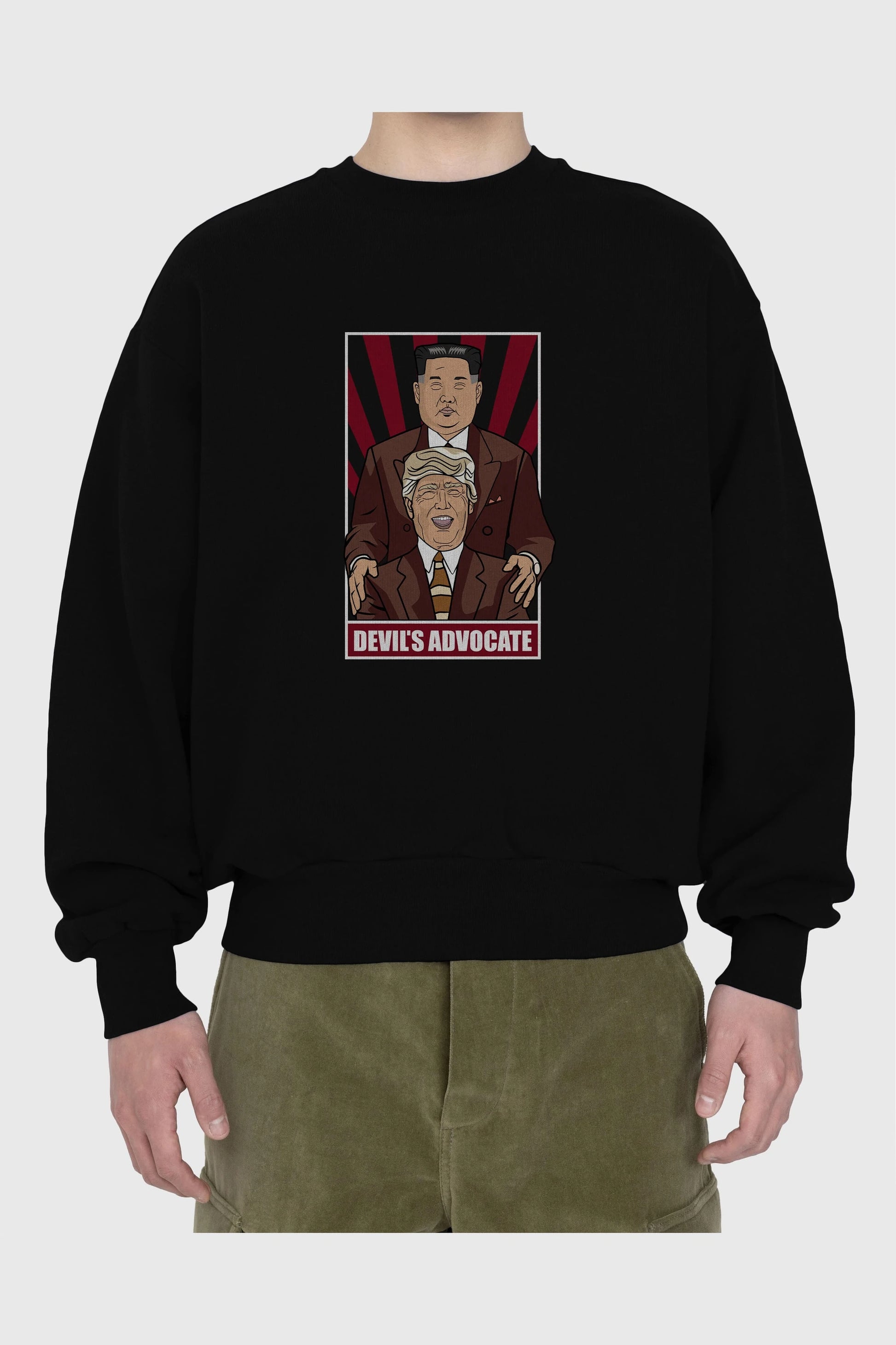 Devil_s Advocate Ön Baskılı Oversize Sweatshirt Erkek Kadın Unisex