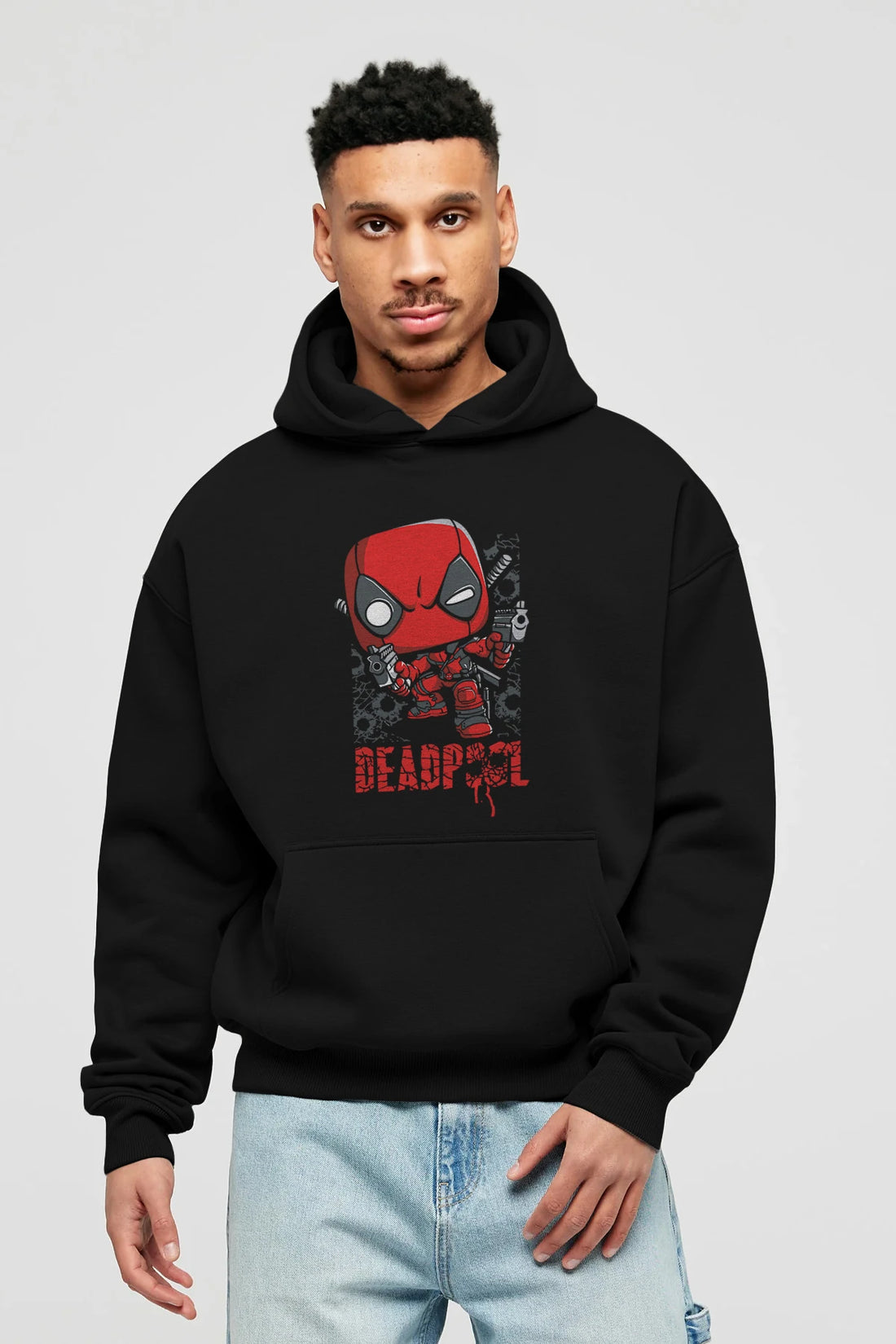Deadpool (8) Ön Baskılı Hoodie Oversize Kapüşonlu Sweatshirt Erkek Kadın Unisex