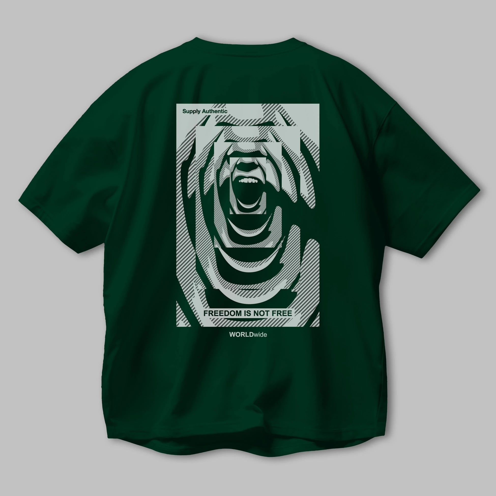 Freedom is Not Free 2 Arka Baskılı Oversize t-shirt Erkek Kadın Unisex