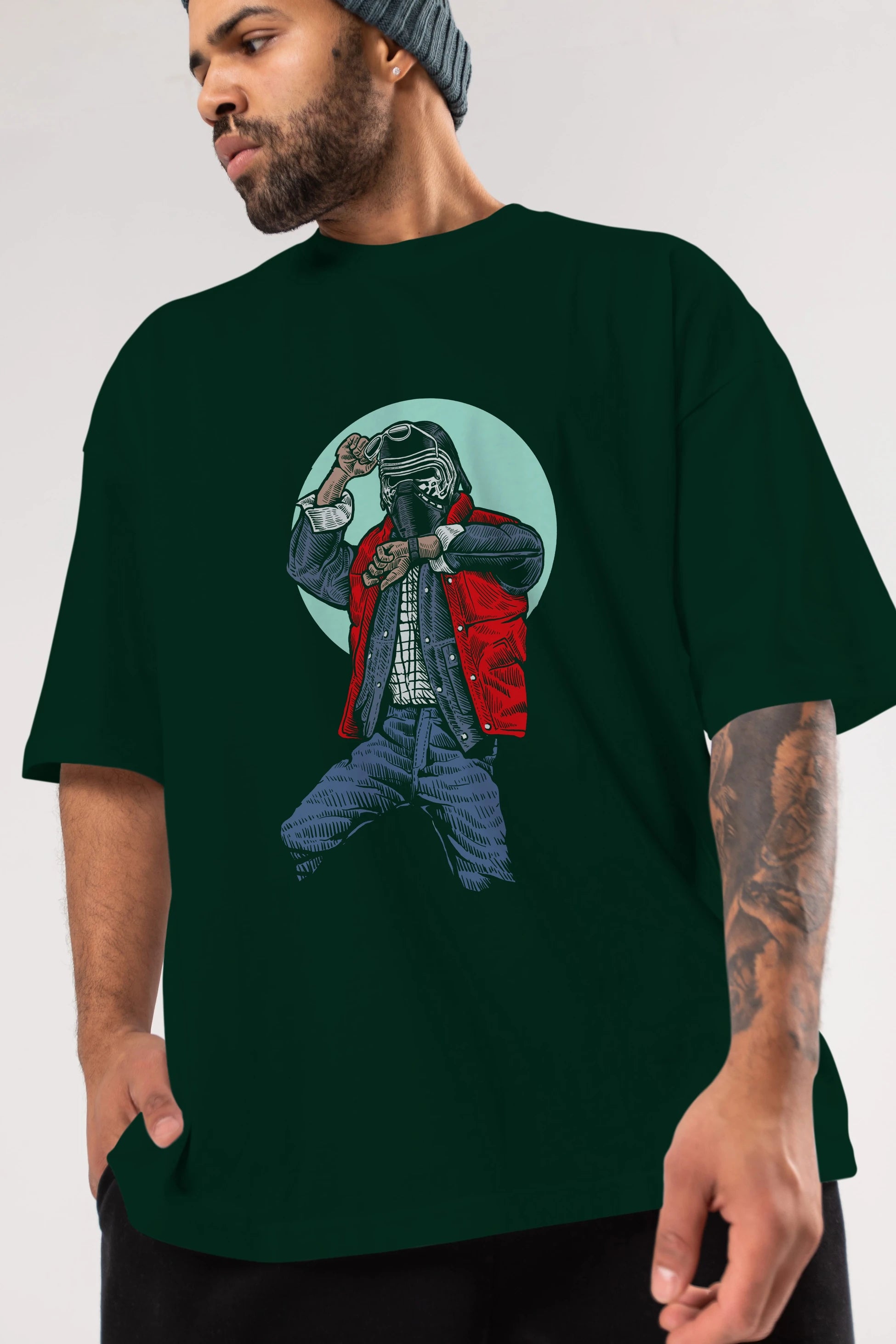 Kylo Mcfly Ön Baskılı Oversize t-shirt Erkek Kadın Unisex %100 Pamuk tişort
