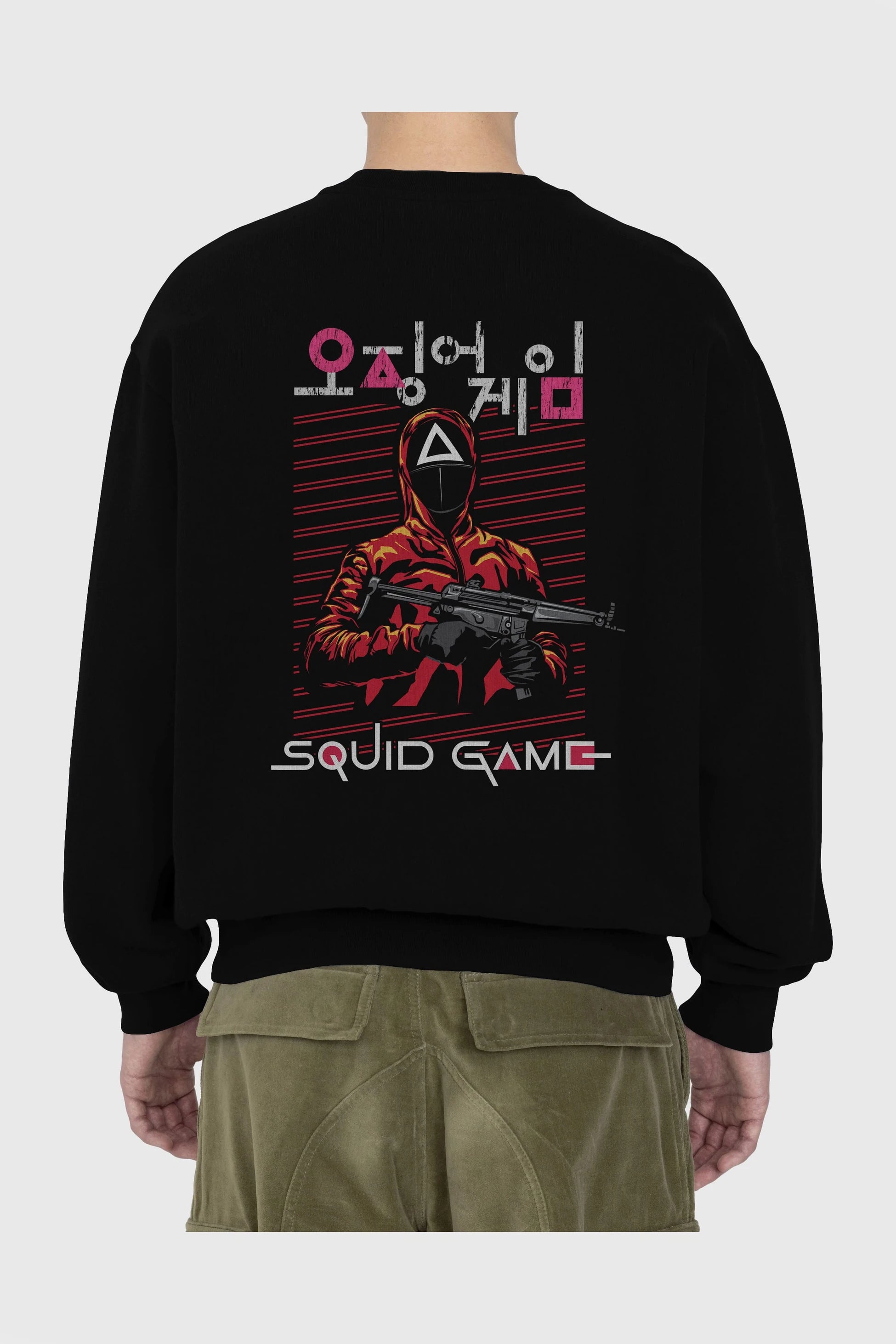 Squid Game (2) Arka Baskılı Oversize Sweatshirt Erkek Kadın Unisex