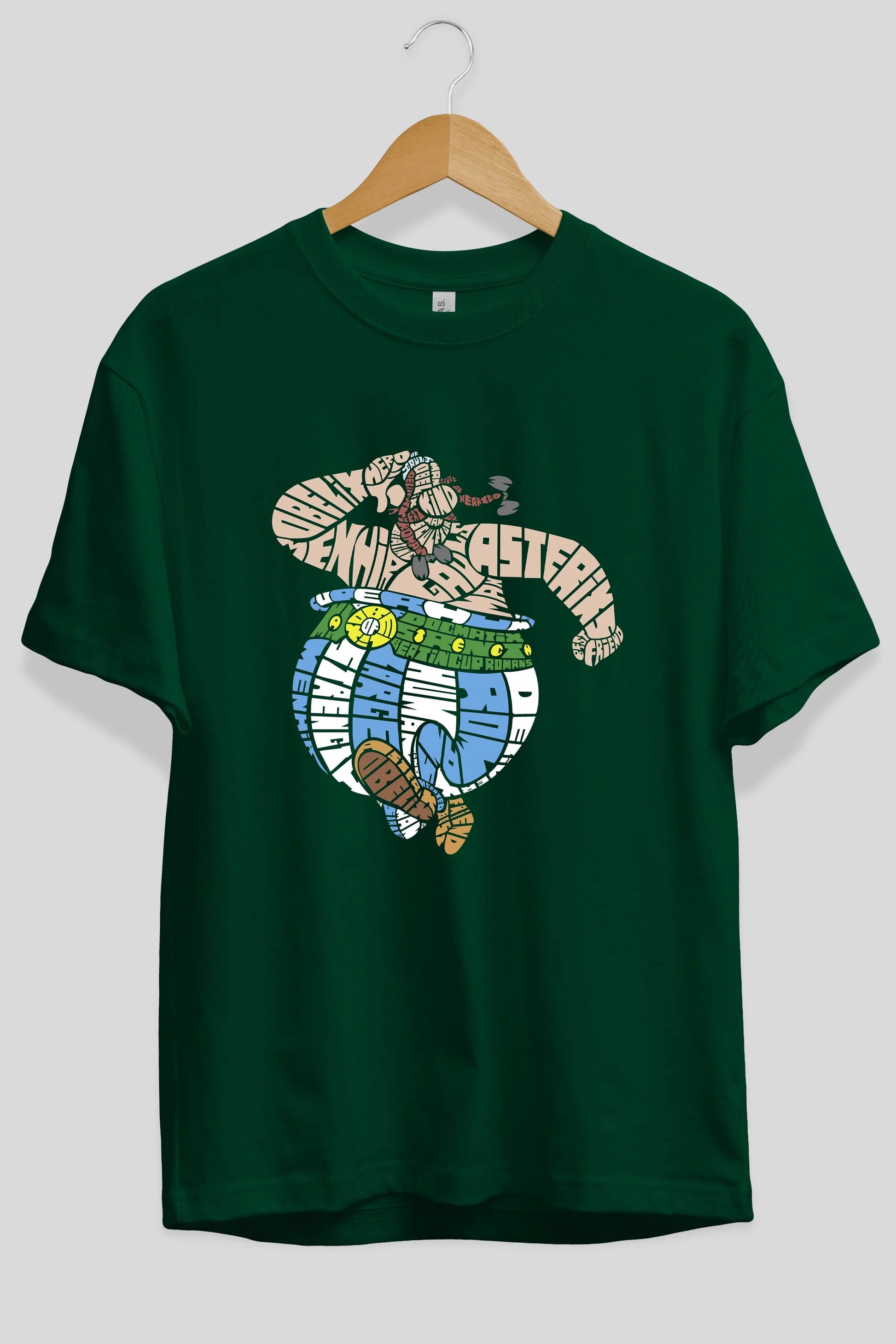 Obelix Ön Baskılı Oversize t-shirt %100 pamuk Erkek Kadın Unisex