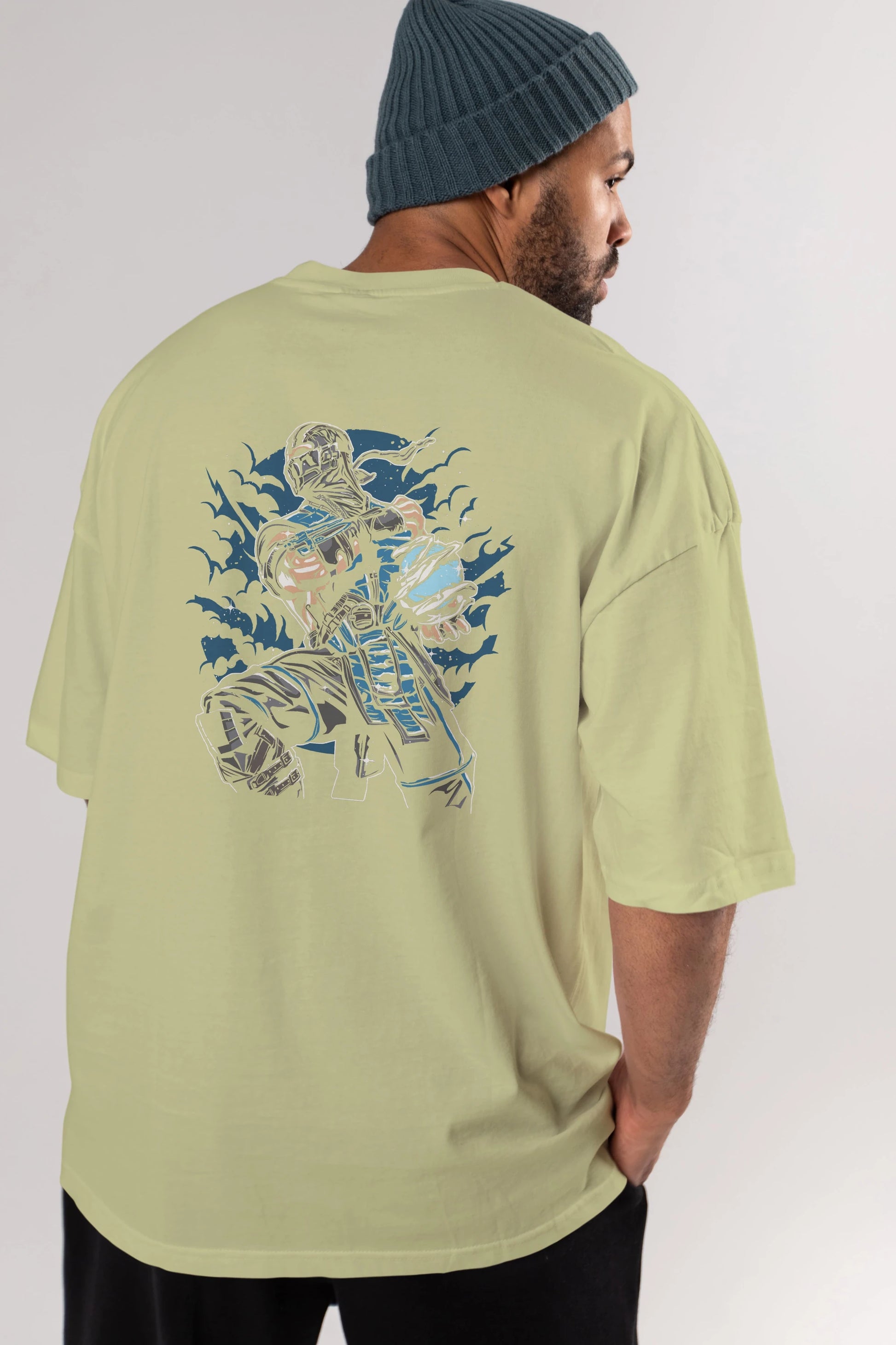 Sub Zero Arka Baskılı Oversize t-shirt Erkek Kadın Unisex %100 Pamuk