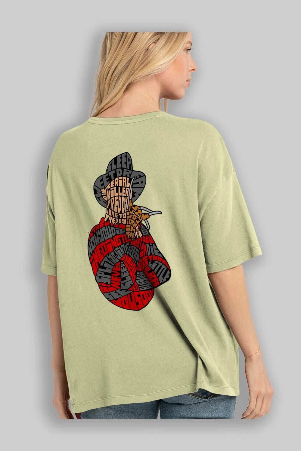 Sweet Dream Arka Baskılı Oversize t-shirt %100 pamuk Erkek Kadın Unisex