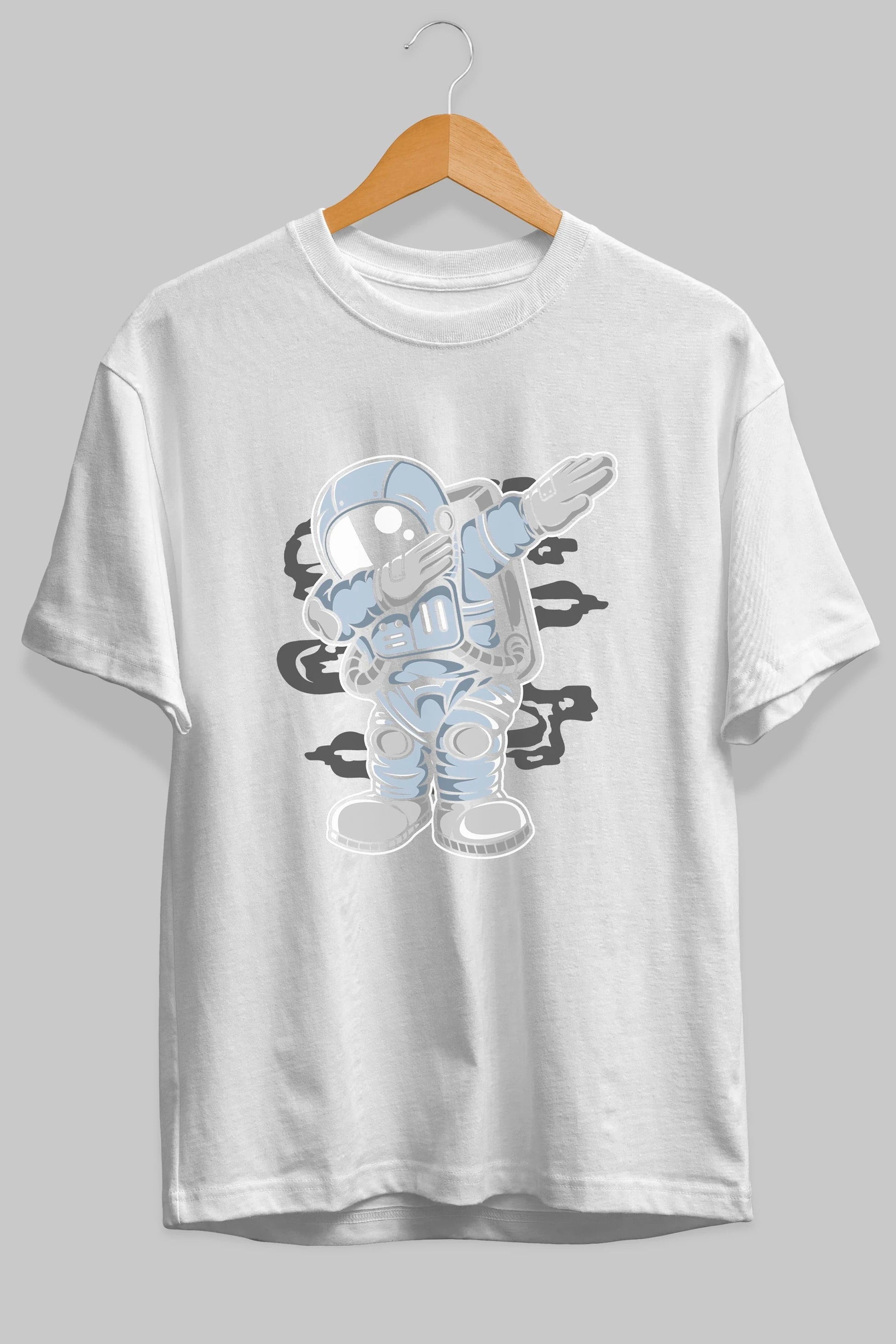 Astronaut Dab Ön Baskılı Oversize t-shirt Erkek Kadın Unisex