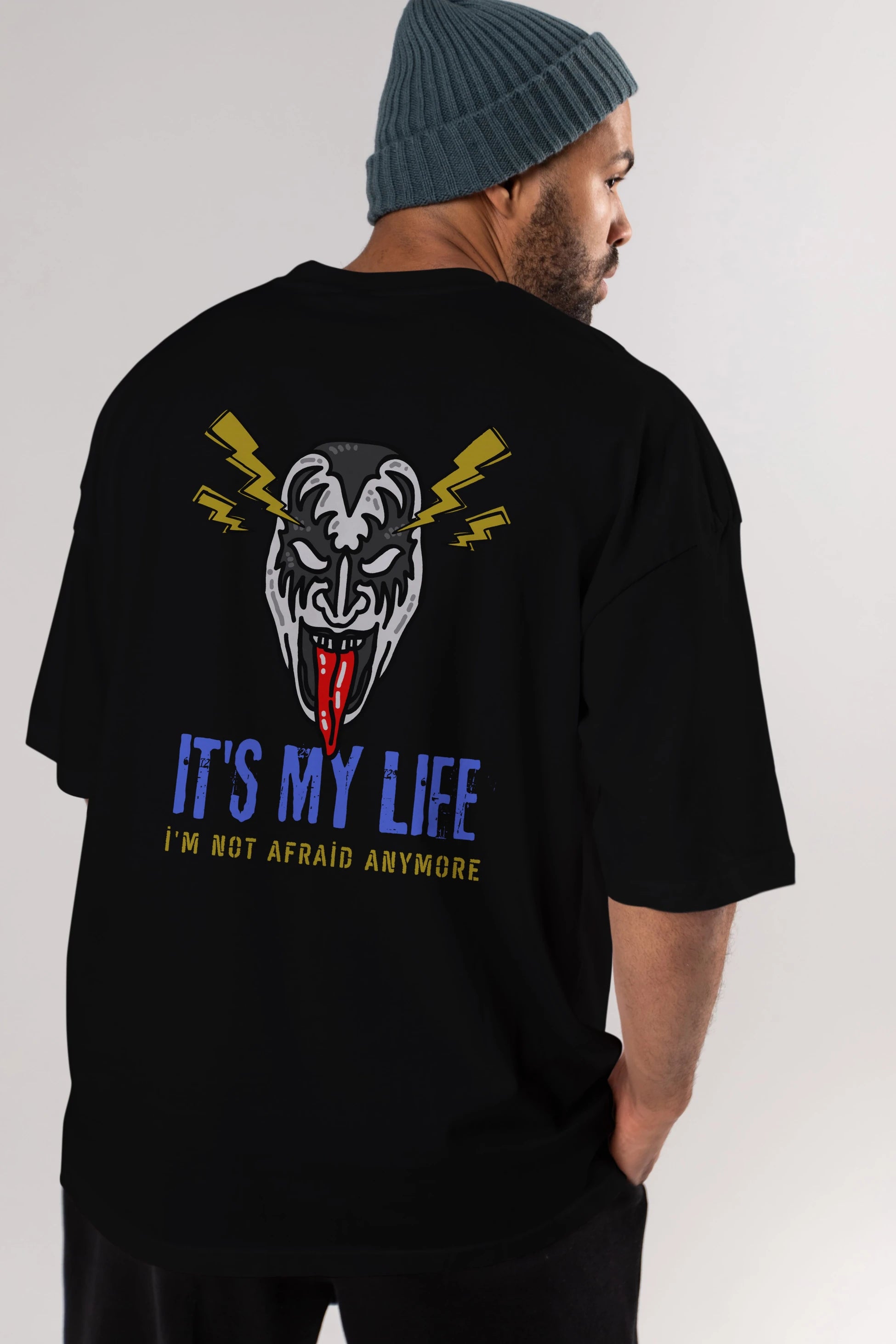Its My Life Yazılı Arka Baskılı Oversize t-shirt Erkek Kadın Unisex
