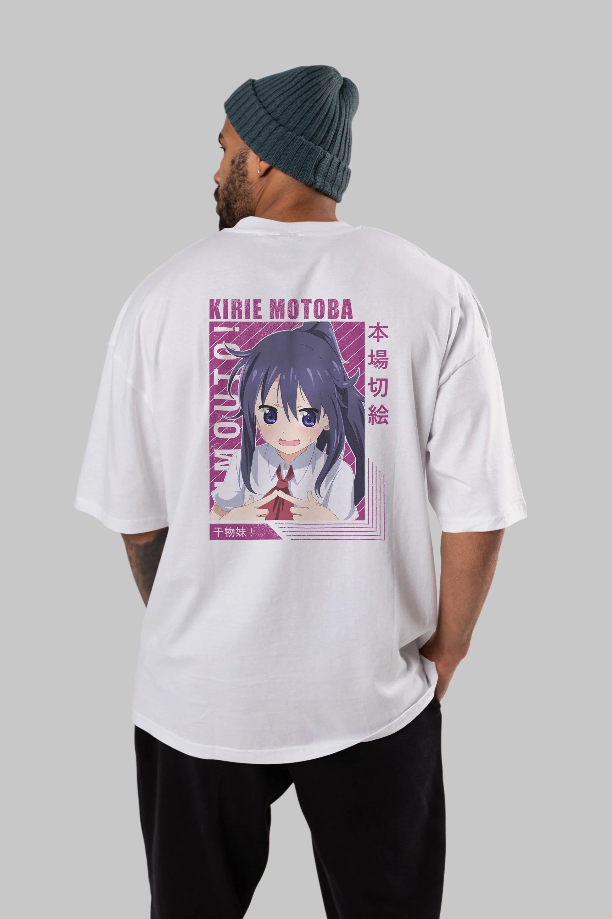 Kirie Motoba 4 Anime Arka Baskılı Oversize t-shirt Erkek Kadın Unisex