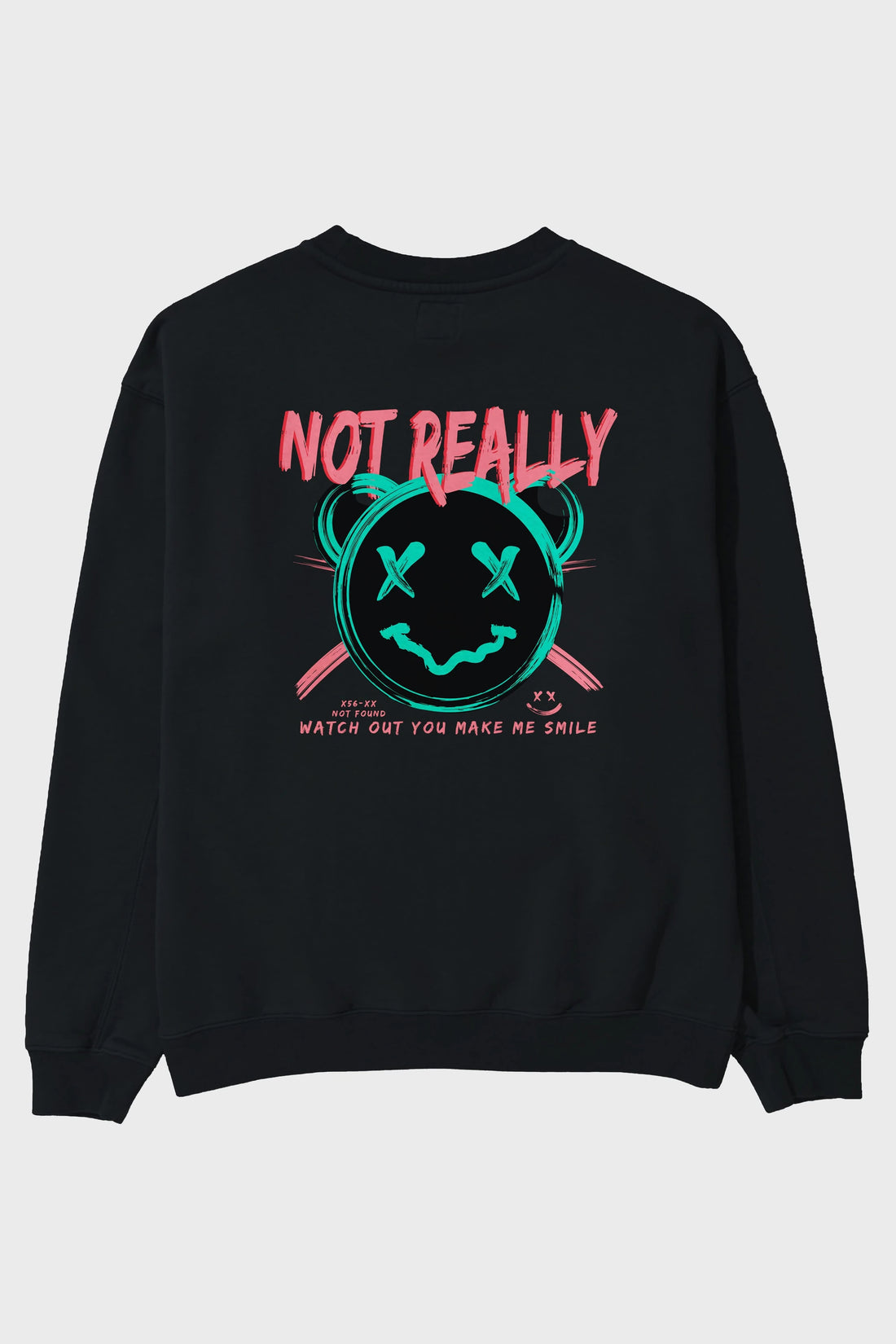 Not Really Bear Arka Baskılı Oversize Sweatshirt Erkek Kadın Unisex