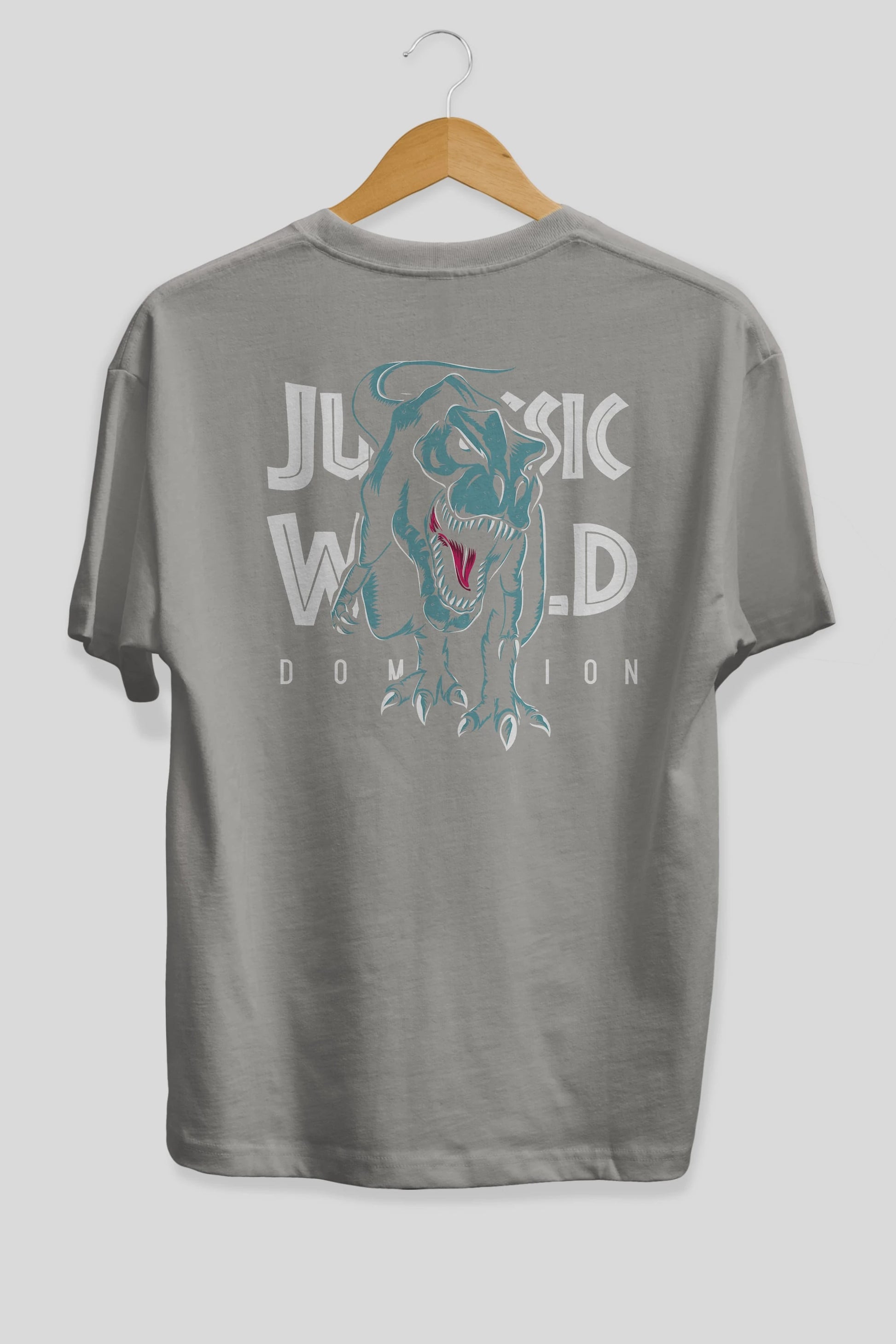 Jurassic Park (1) Arka Baskılı Oversize t-shirt Erkek Kadın Unisex %100 Pamuk Bisiklet Yaka tişort