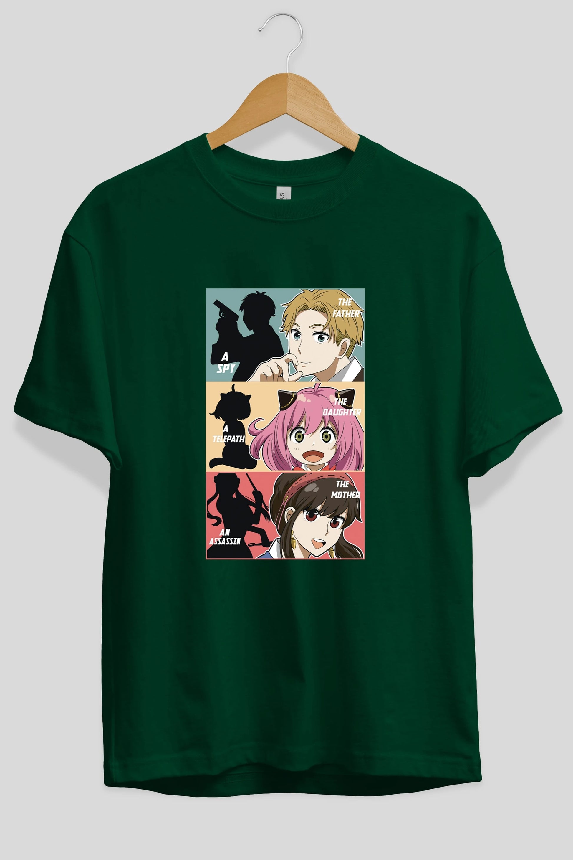 SPY X FAMILY Anime Ön Baskılı Oversize t-shirt %100 pamuk Erkek Kadın Unisex