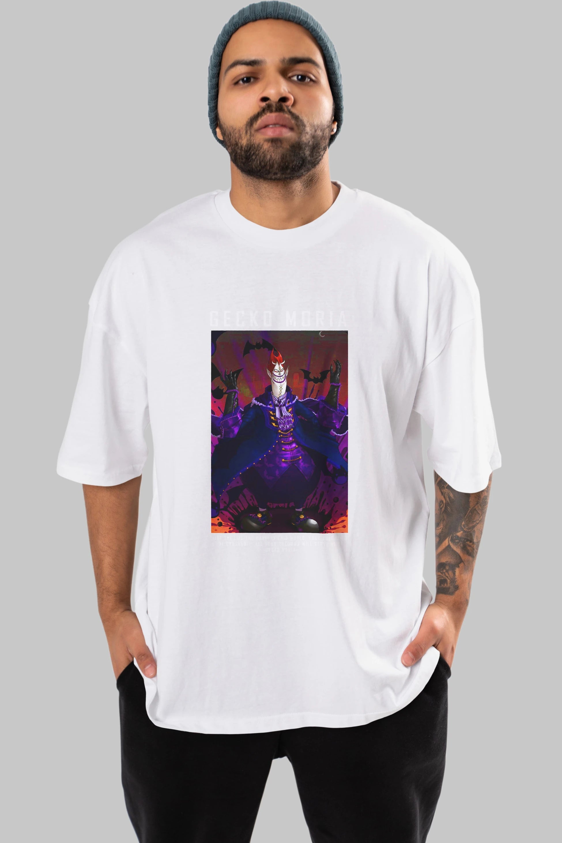 Gecko Moria Anime Ön Baskılı Oversize t-shirt Erkek Kadın Unisex