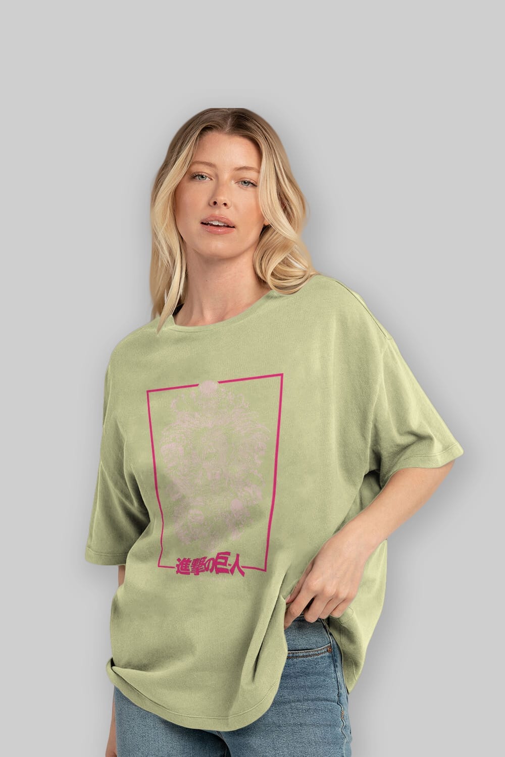 ATTACK ON TITANS Anime Ön Baskılı Oversize t-shirt %100 pamuk Erkek Kadın Unisex