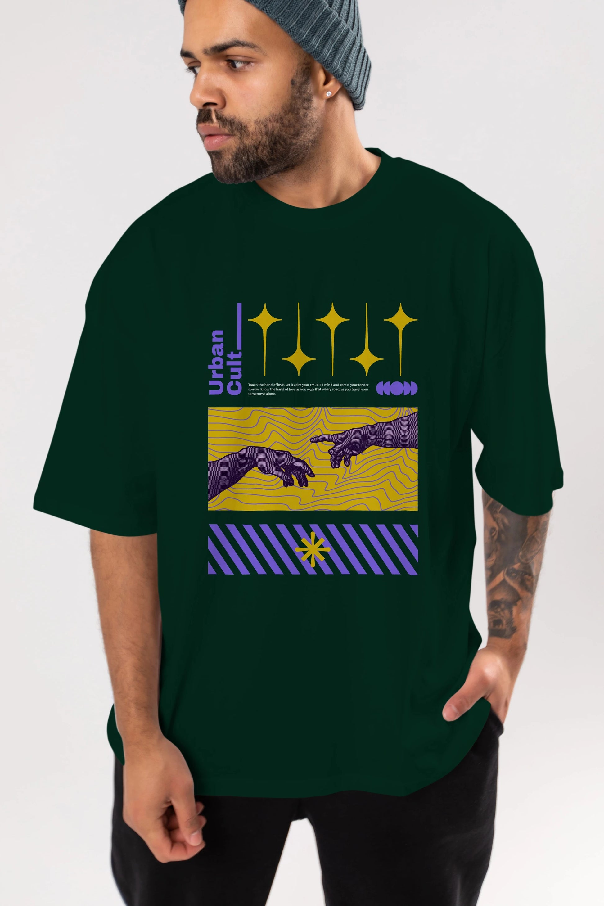 Urban Cult Ön Baskılı Oversize t-shirt Erkek Kadın Unisex