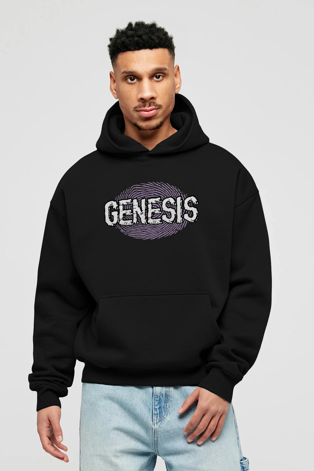Genesis Ön Baskılı Hoodie Oversize Kapüşonlu Sweatshirt Erkek Kadın Unisex