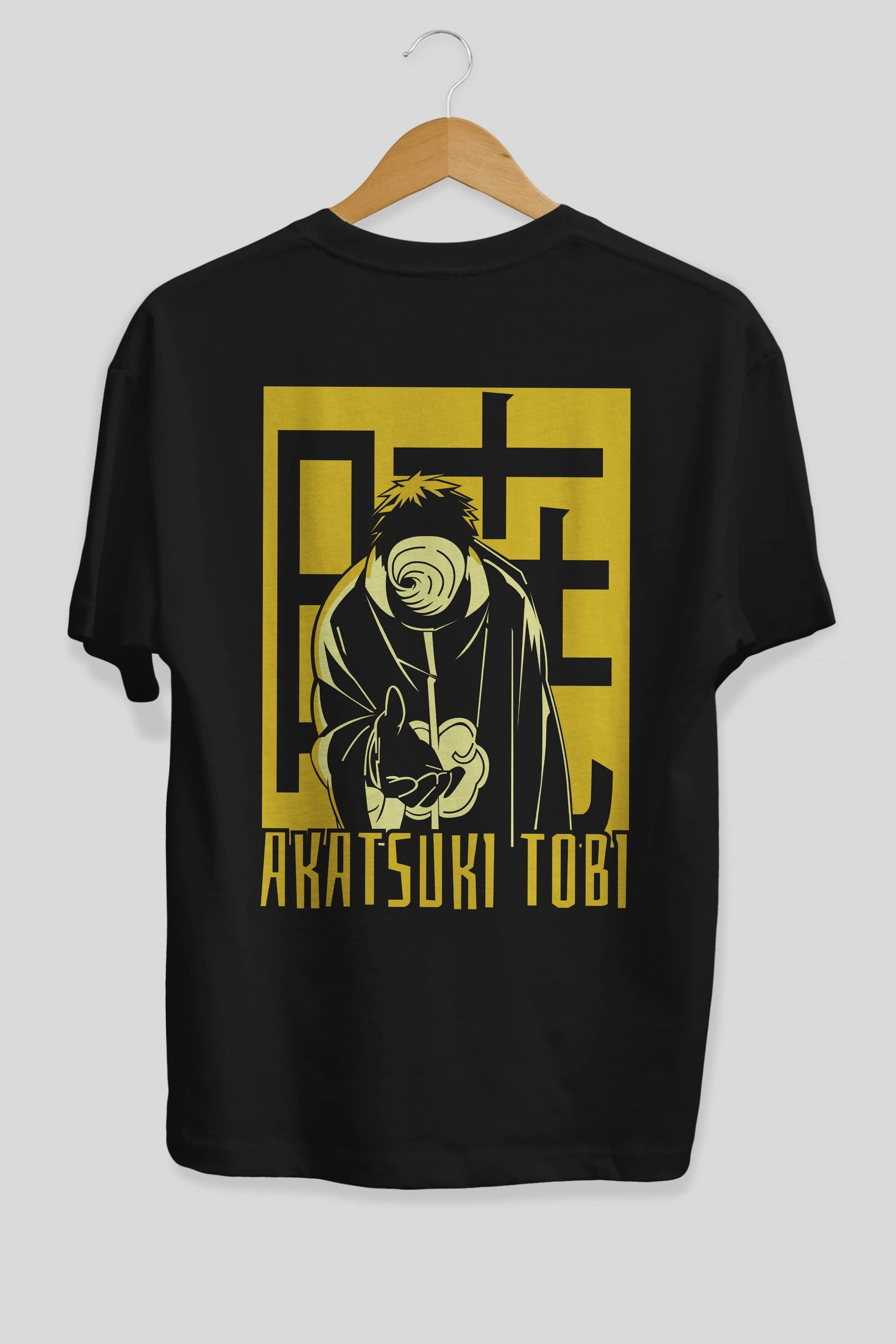 AKATSUKI OBITO NARUTO Anime Arka Baskılı Oversize t-shirt Erkek Kadın Unisex