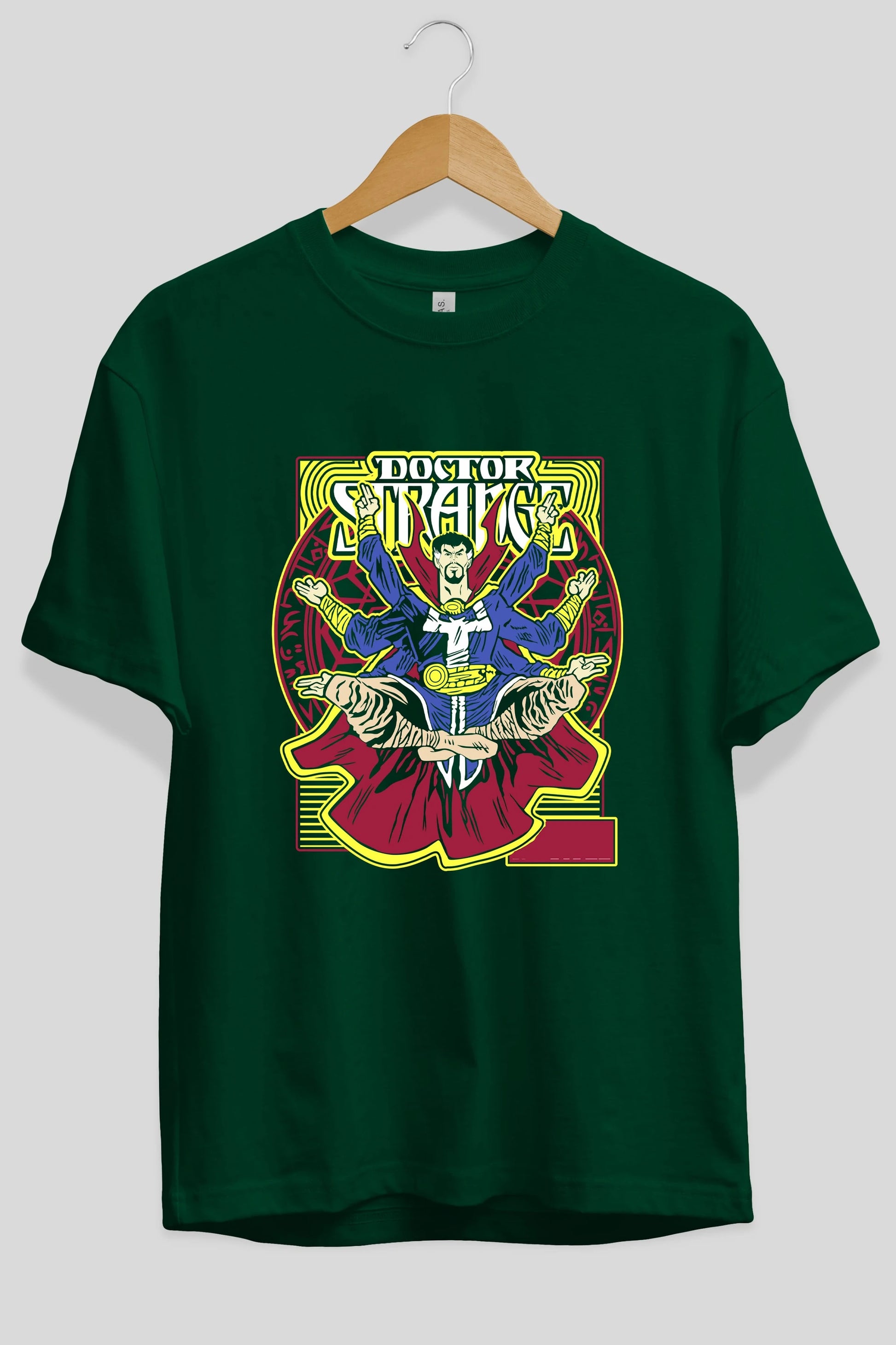 Doctor Strange (1) Ön Baskılı Oversize t-shirt Erkek Kadın Unisex %100 Pamuk Bisiklet Yaka tişort