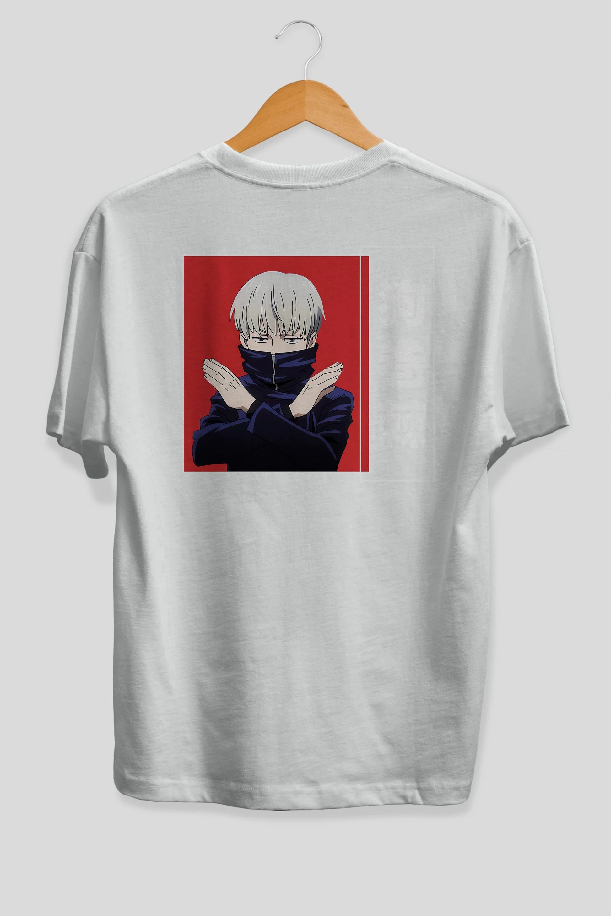 Toge Inumaki Anime Arka Baskılı Oversize t-shirt Erkek Kadın Unisex