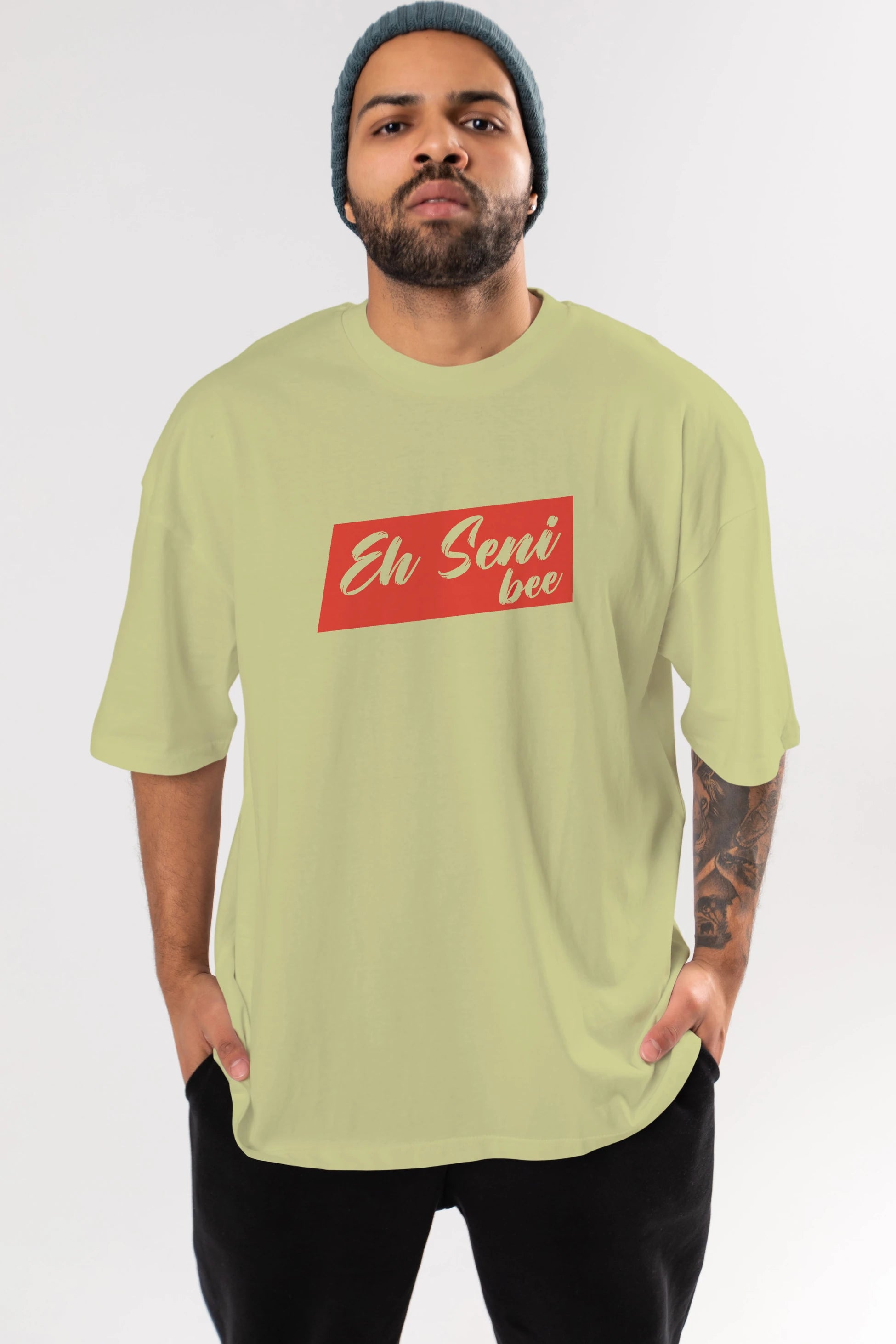 Eh Seni Be Ön Baskılı Oversize t-shirt %100 pamuk Erkek Kadın Unisex