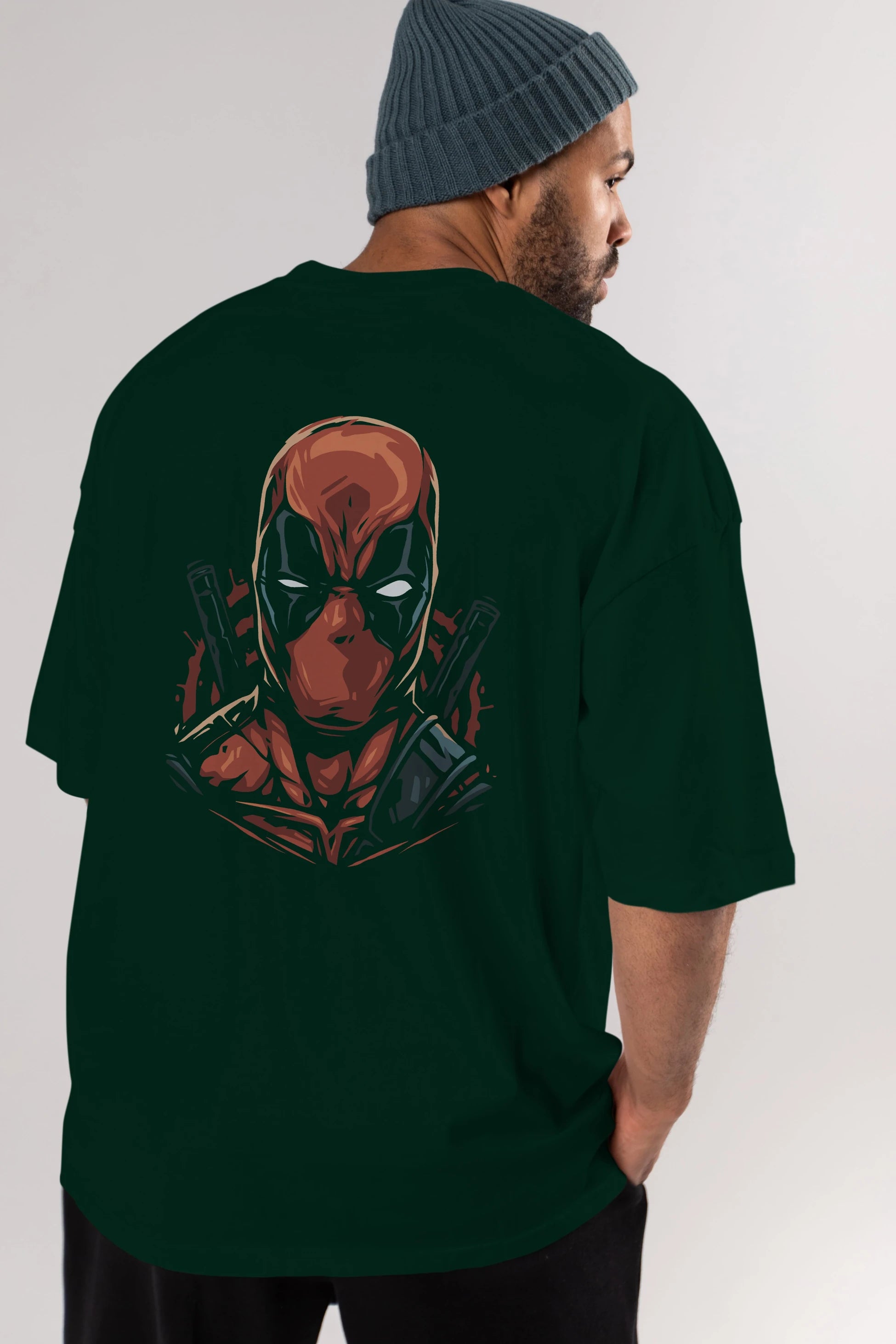 Deadpool (10) Arka Baskılı Oversize t-shirt Erkek Kadın Unisex %100 Pamuk Bisiklet Yaka tişort