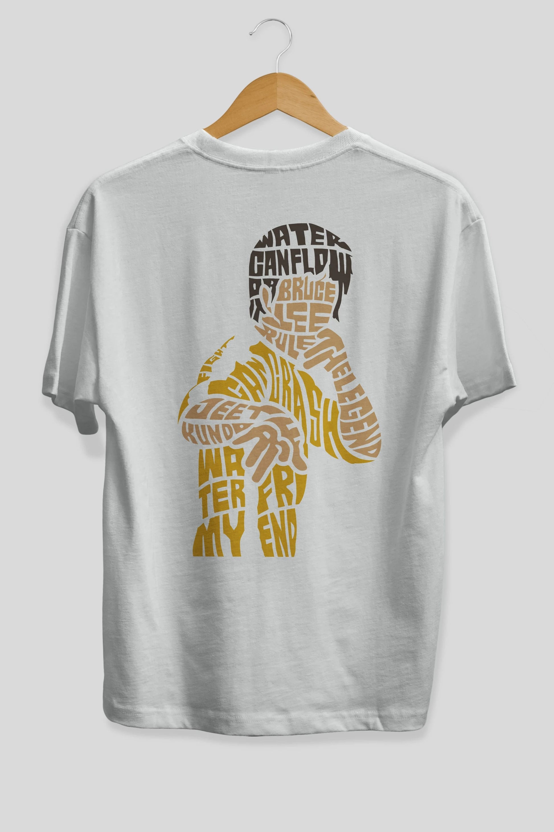 Bruce Lee Arka Baskılı Oversize t-shirt %100 pamuk Erkek Kadın Unisex