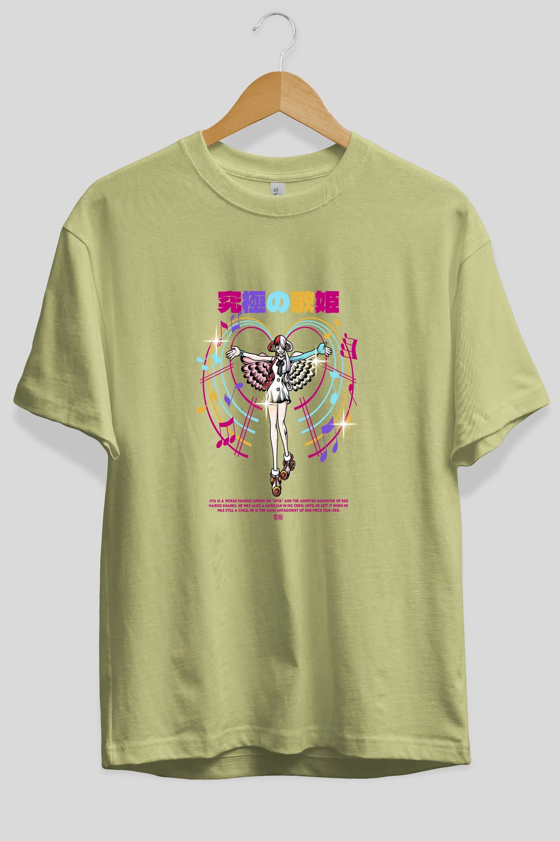 Uta Anime Ön Baskılı Oversize t-shirt %100 pamuk Erkek Kadın Unisex