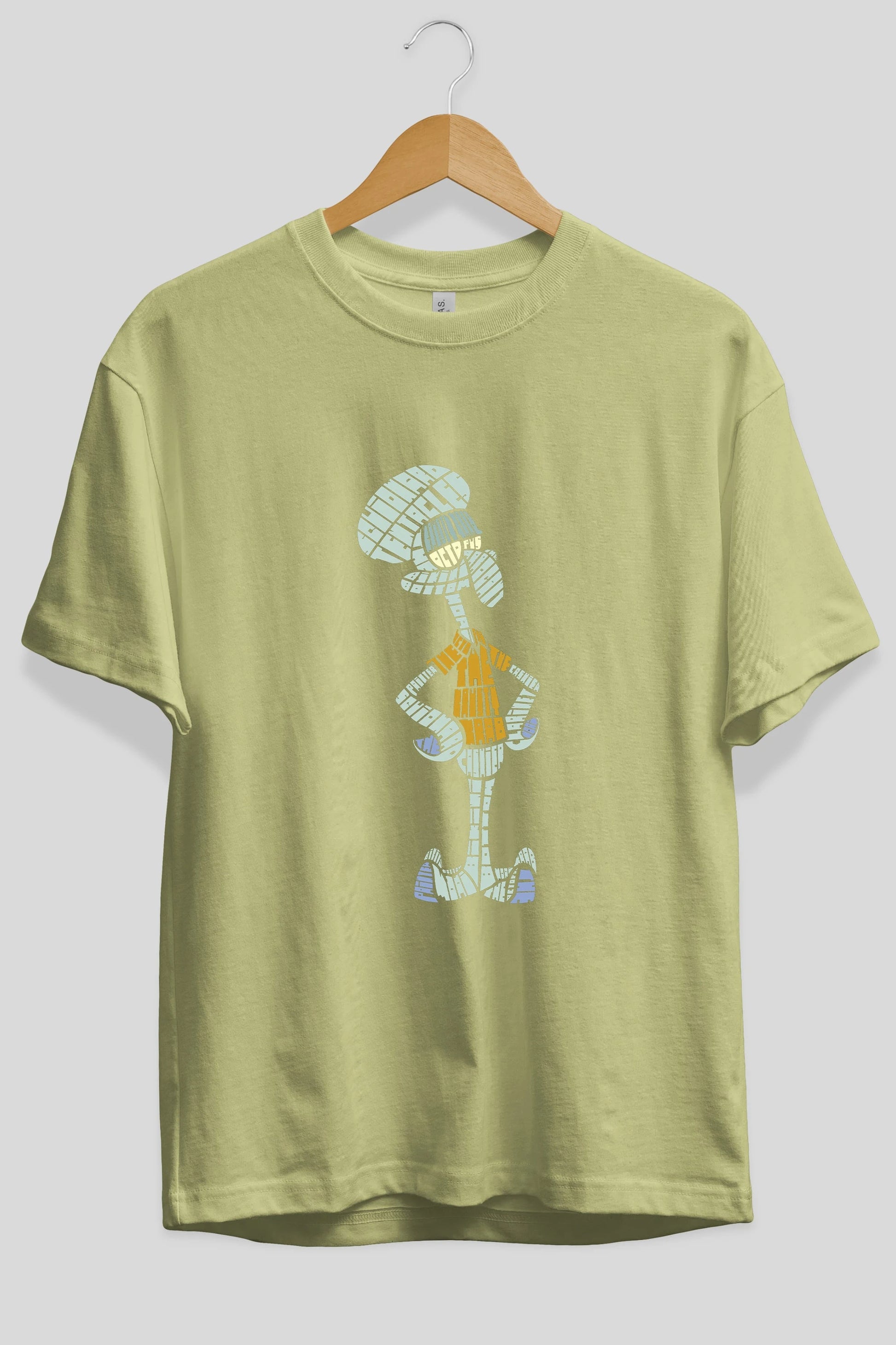 Squidward Ön Baskılı Oversize t-shirt %100 pamuk Erkek Kadın Unisex