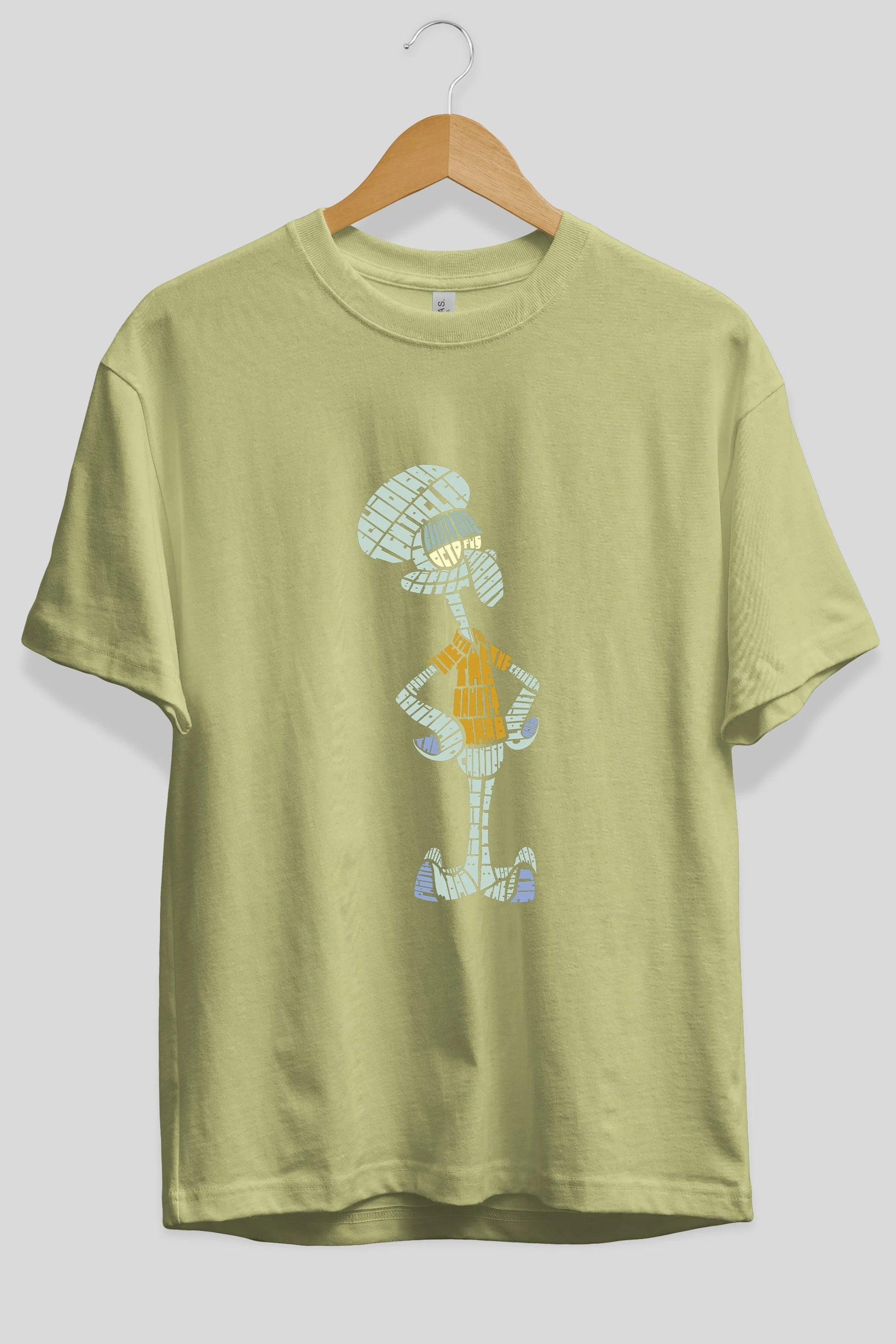 Squidward Ön Baskılı Oversize t-shirt %100 pamuk Erkek Kadın Unisex