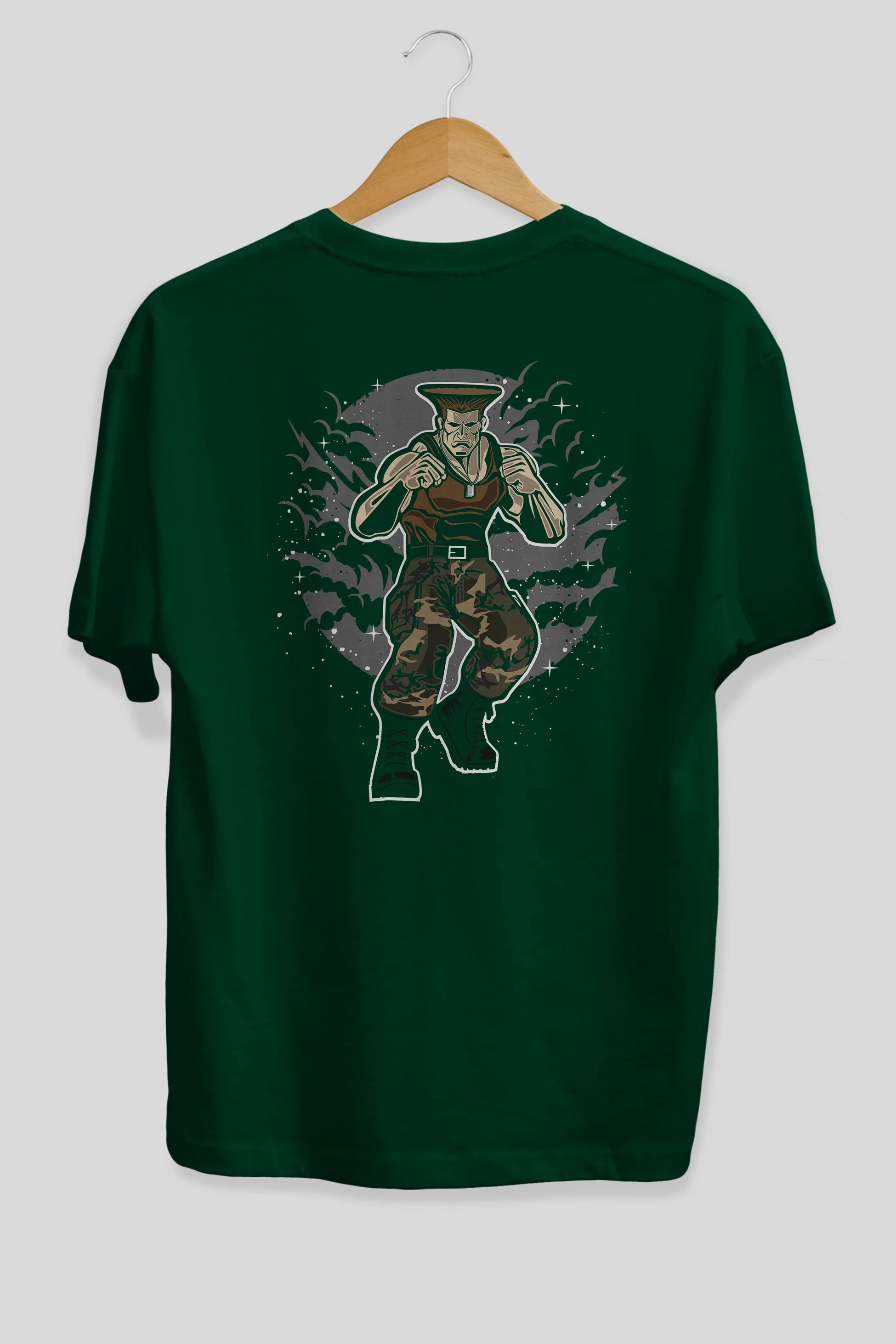 Guile Arka Baskılı Oversize t-shirt Erkek Kadın Unisex %100 Pamuk