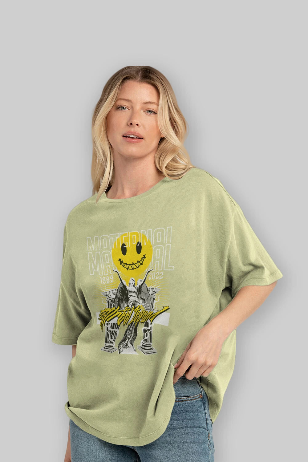 Maternal Street Legend Ön Baskılı Oversize t-shirt Erkek Kadın Unisex