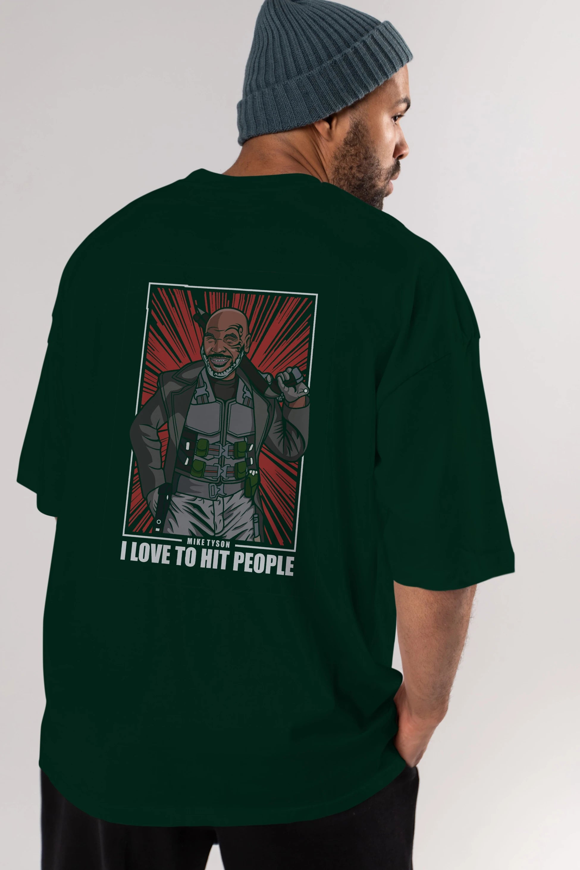 Blade Tyson Arka Baskılı Oversize t-shirt Erkek Kadın Unisex %100 Pamuk tişort