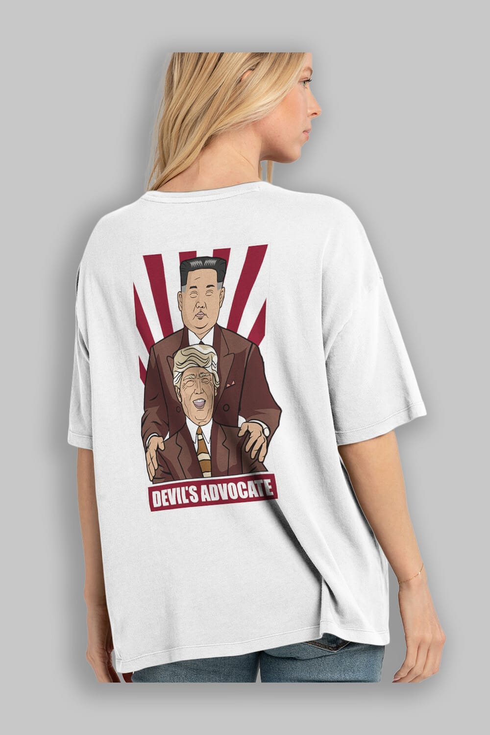 Devil_s Advocate Arka Baskılı Oversize t-shirt Erkek Kadın Unisex %100 Pamuk tişort