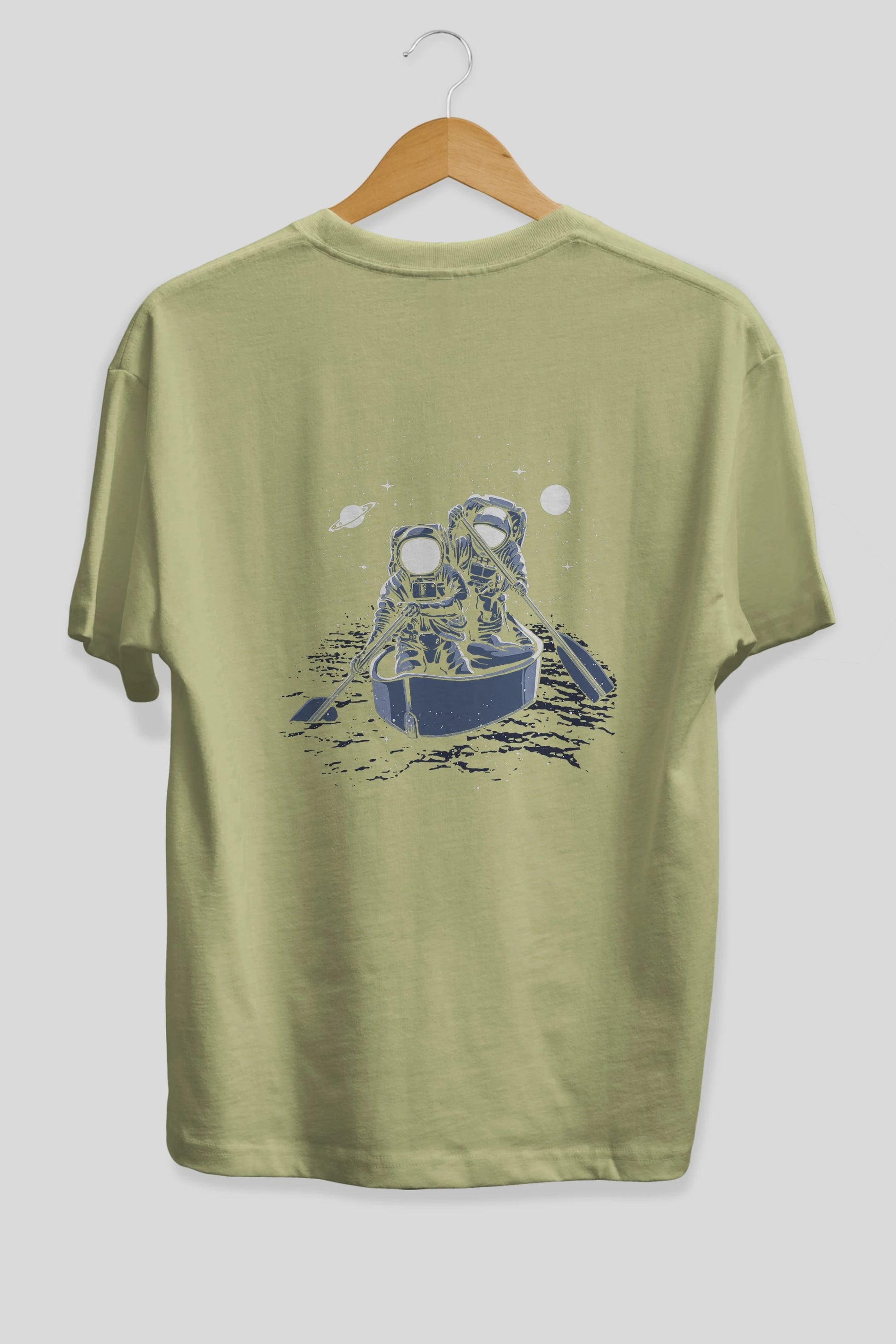 Across The Galaxy Arka Baskılı Oversize t-shirt Erkek Kadın Unisex %100 Pamuk