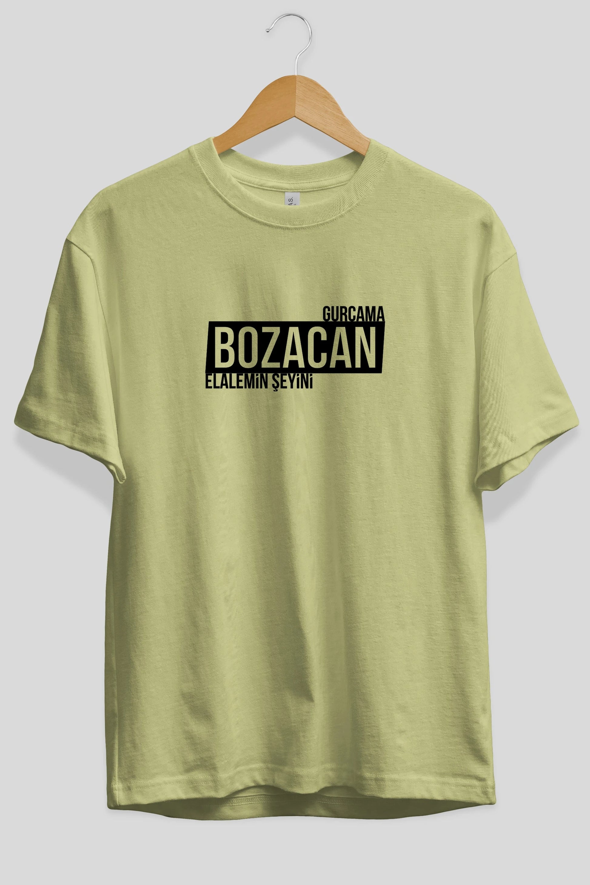 Gurcama Bozacan Elalemin Ön Baskılı Oversize t-shirt %100 pamuk Erkek Kadın Unisex