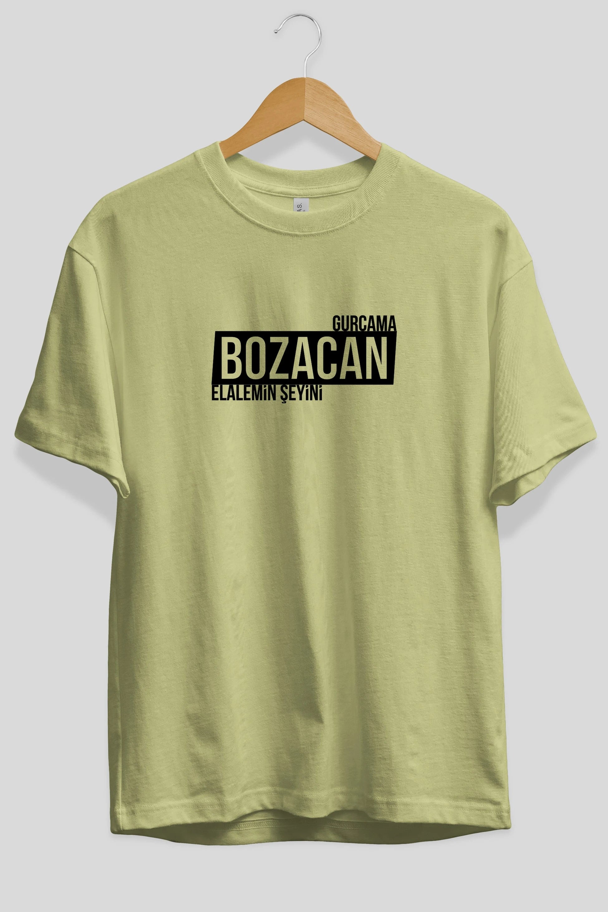 Gurcama Bozacan Elalemin Ön Baskılı Oversize t-shirt %100 pamuk Erkek Kadın Unisex