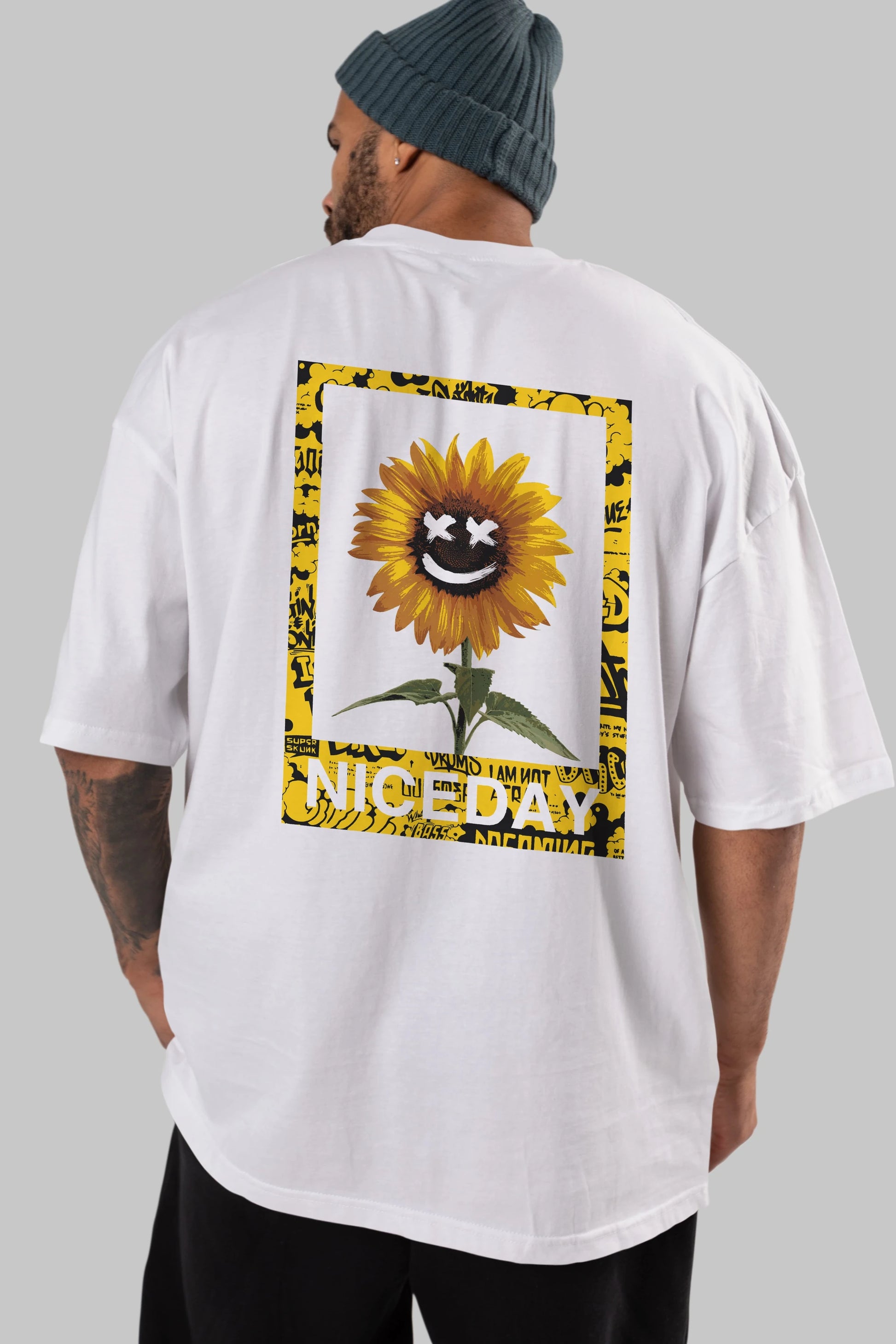 Niceday Streewear Arka Baskılı Oversize t-shirt Erkek Kadın Unisex