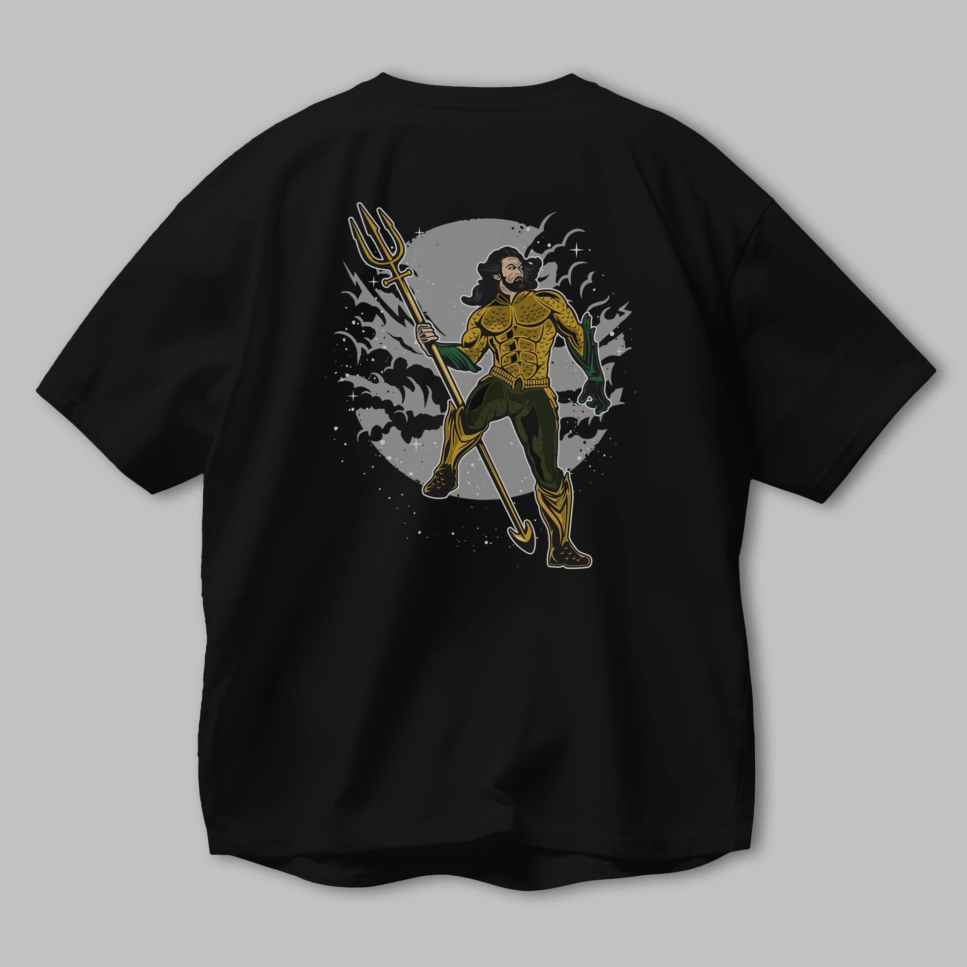 AQUAMAN Arka Baskılı Oversize t-shirt Erkek Kadın Unisex %100 Pamuk