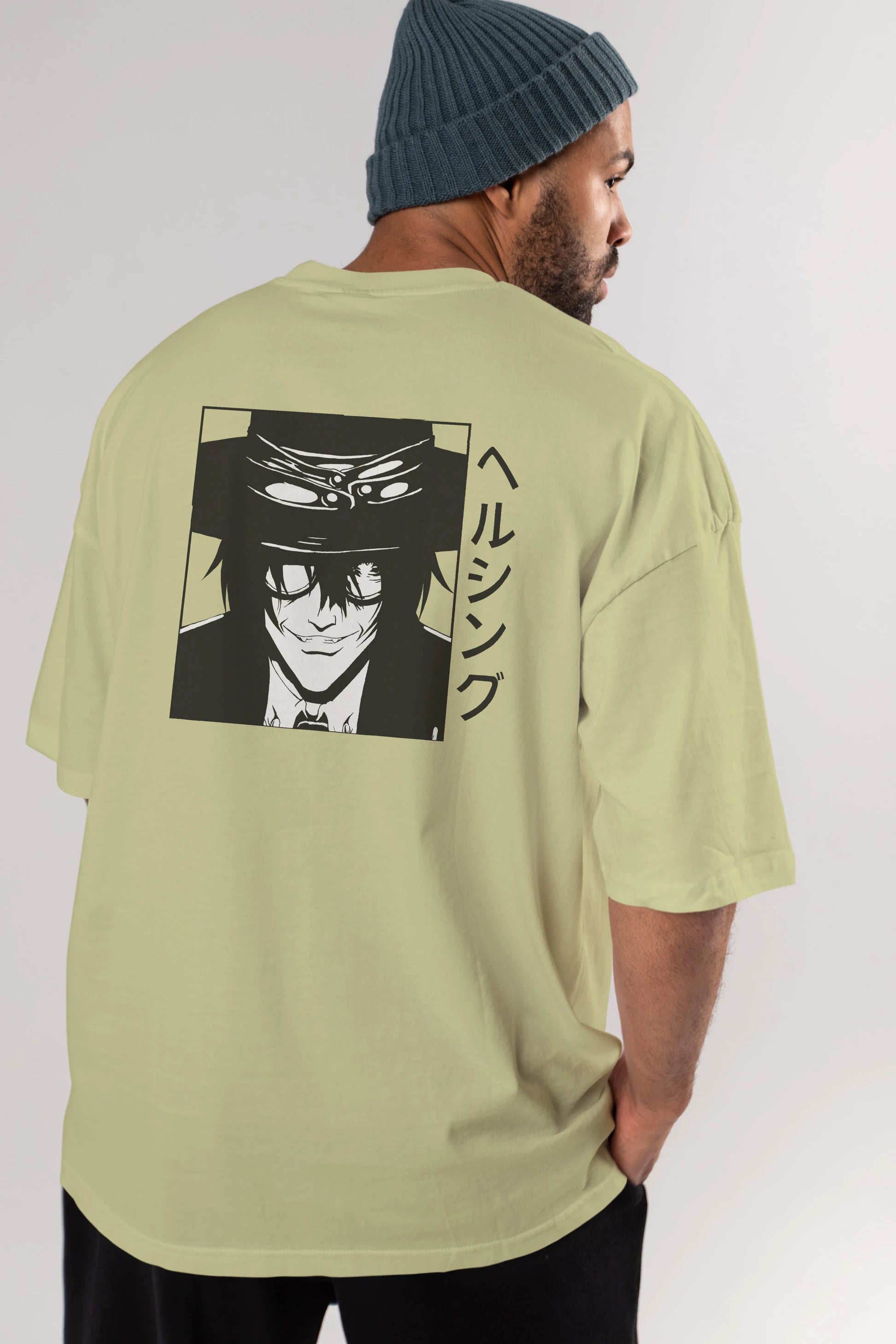 Alucard 1 Anime Arka Baskılı Oversize t-shirt Erkek Kadın Unisex