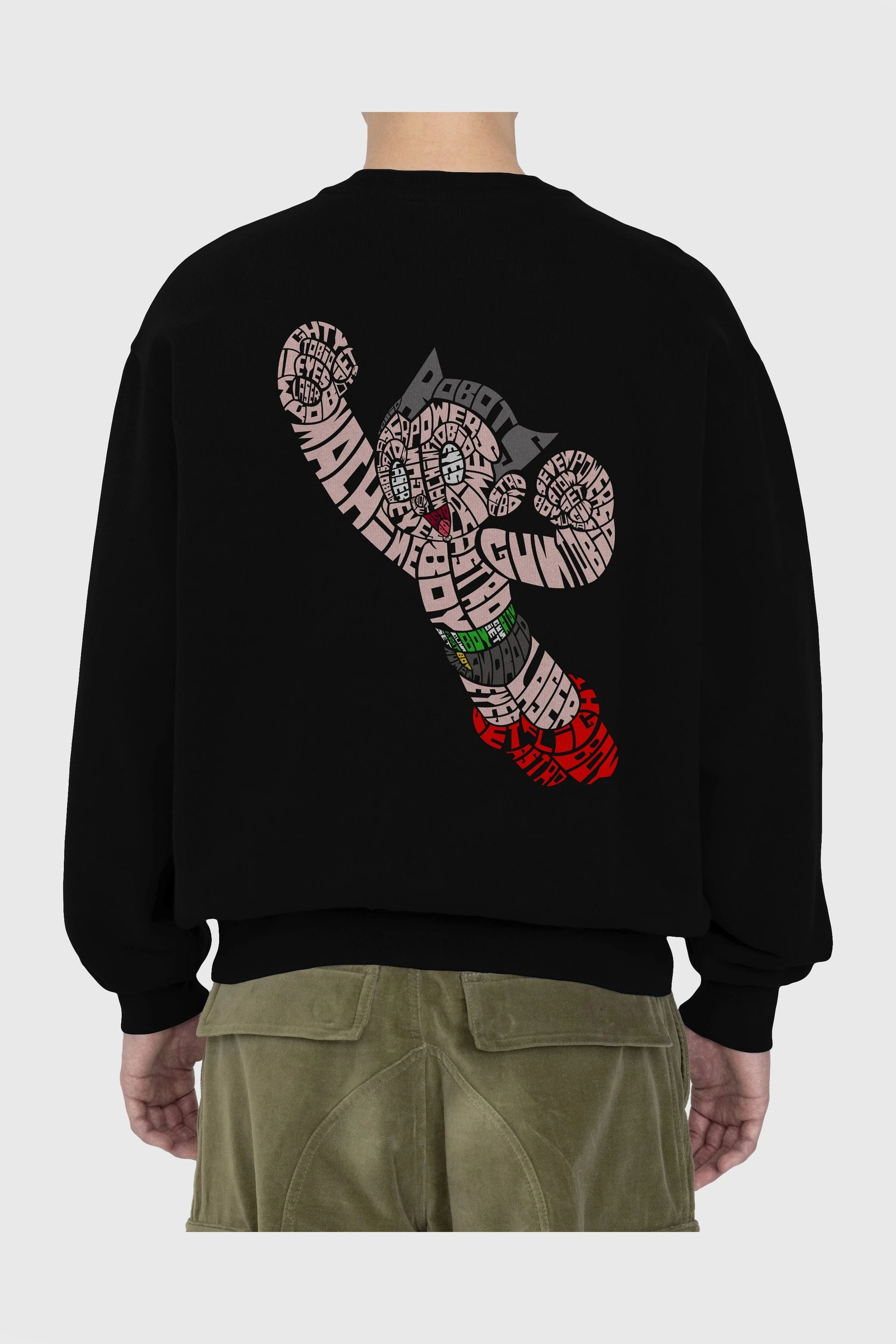 Astroboy Arka Baskılı Oversize Sweatshirt Erkek Kadın Unisex