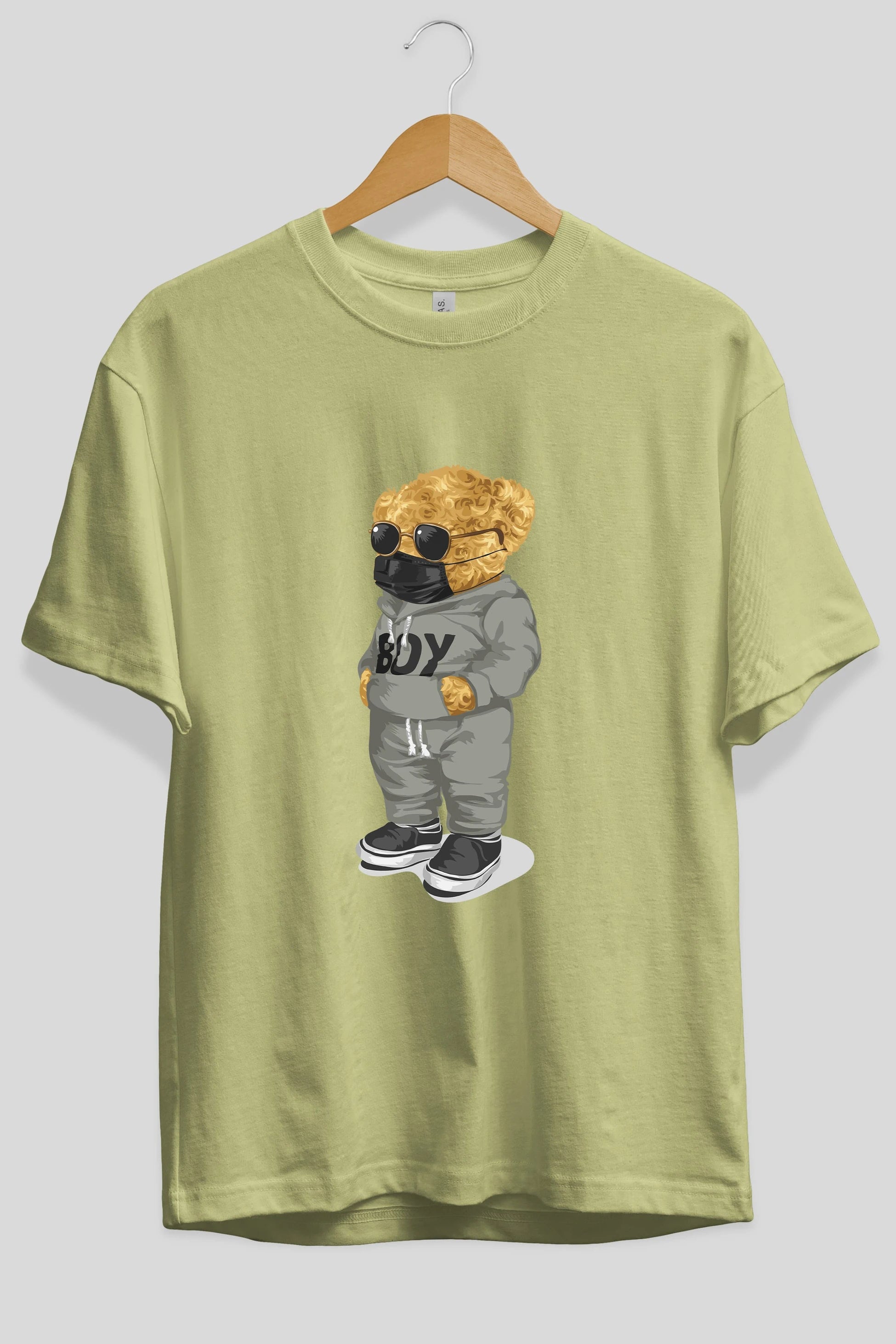 Teddy Bear Boy Ön Baskılı Oversize t-shirt Erkek Kadın Unisex %100 Pamuk
