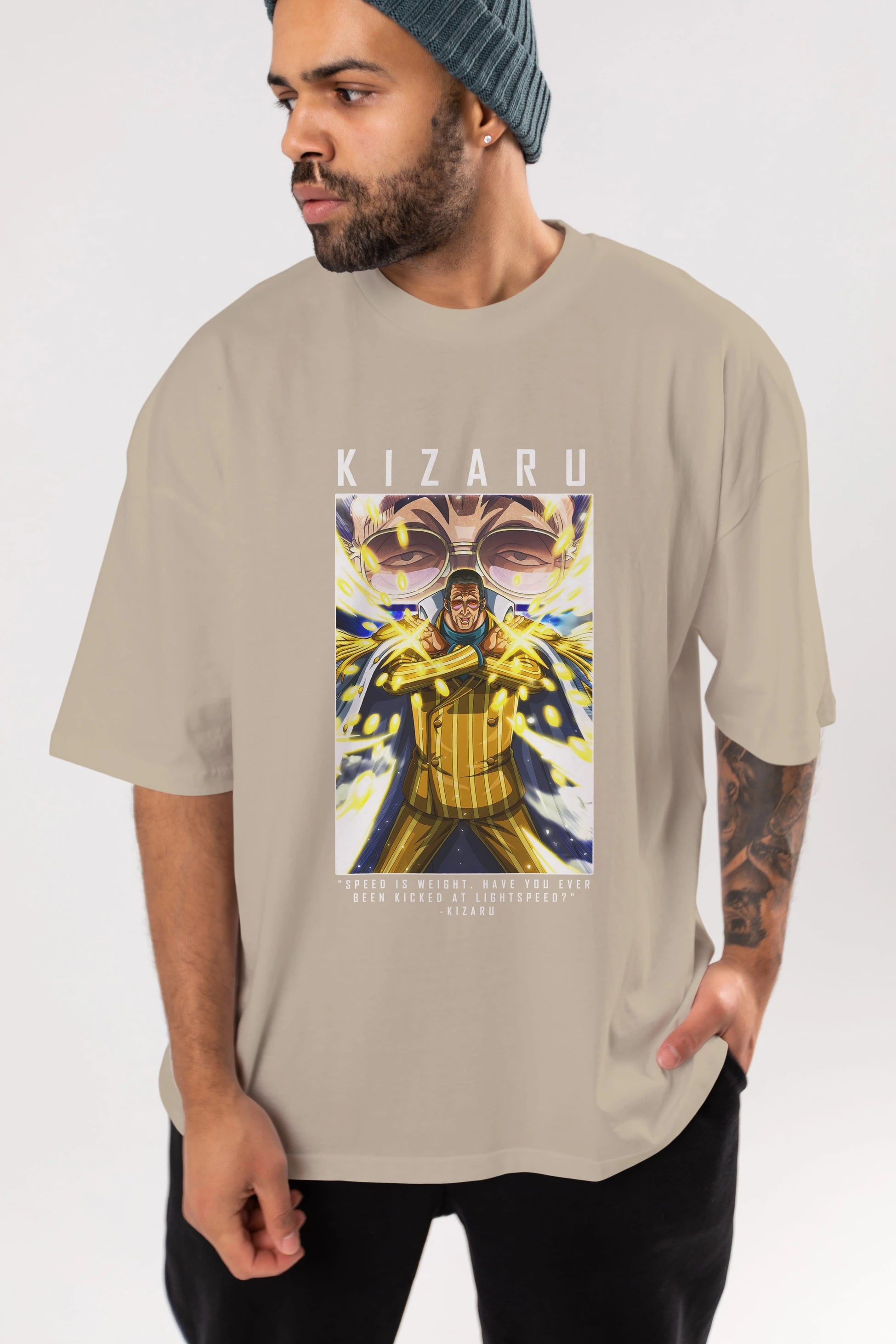 Kizaru Anime Ön Baskılı Oversize t-shirt Erkek Kadın Unisex