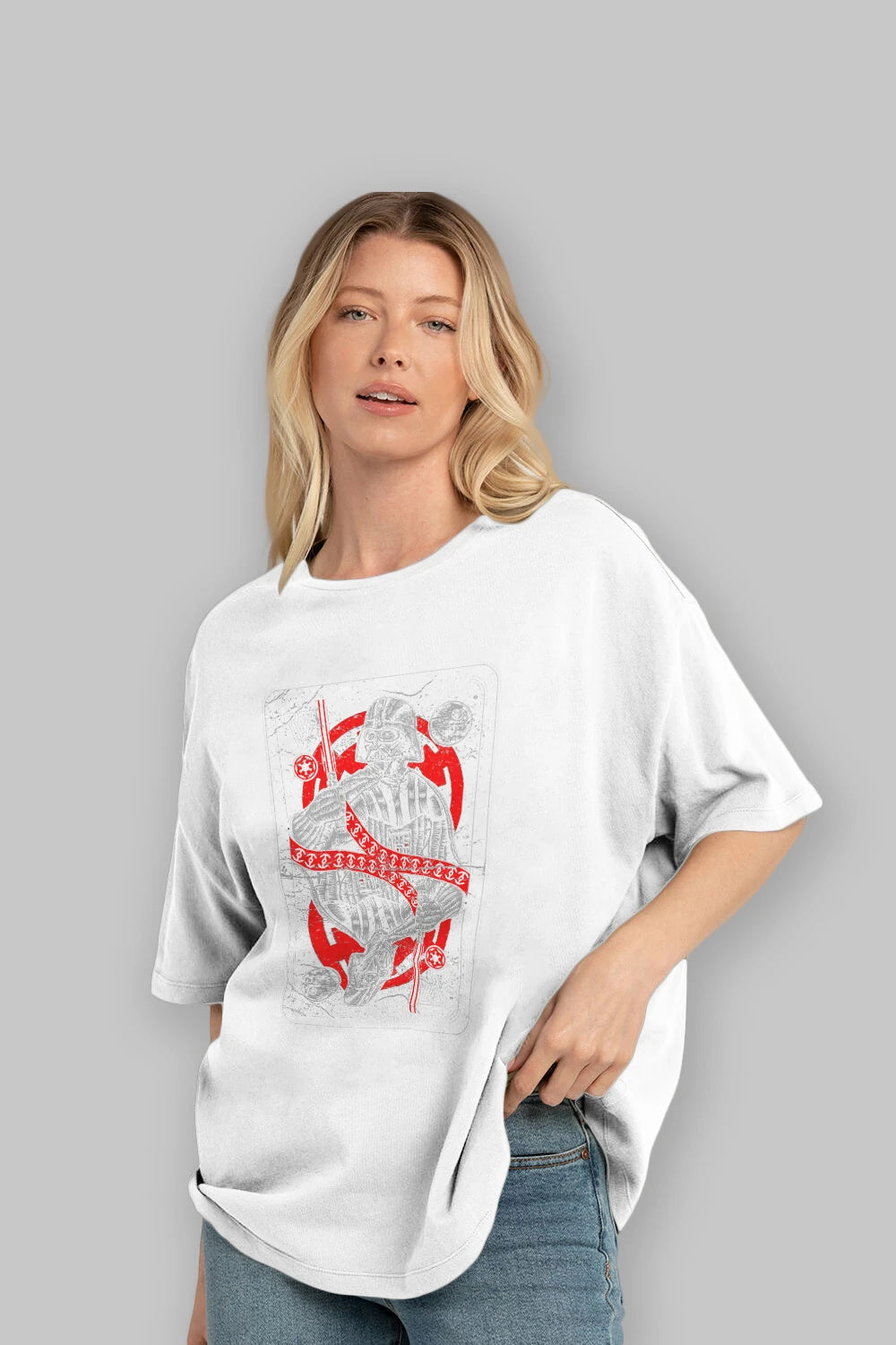King Of The Darkside Ön Baskılı Oversize t-shirt Erkek Kadın Unisex %100 Pamuk tişort