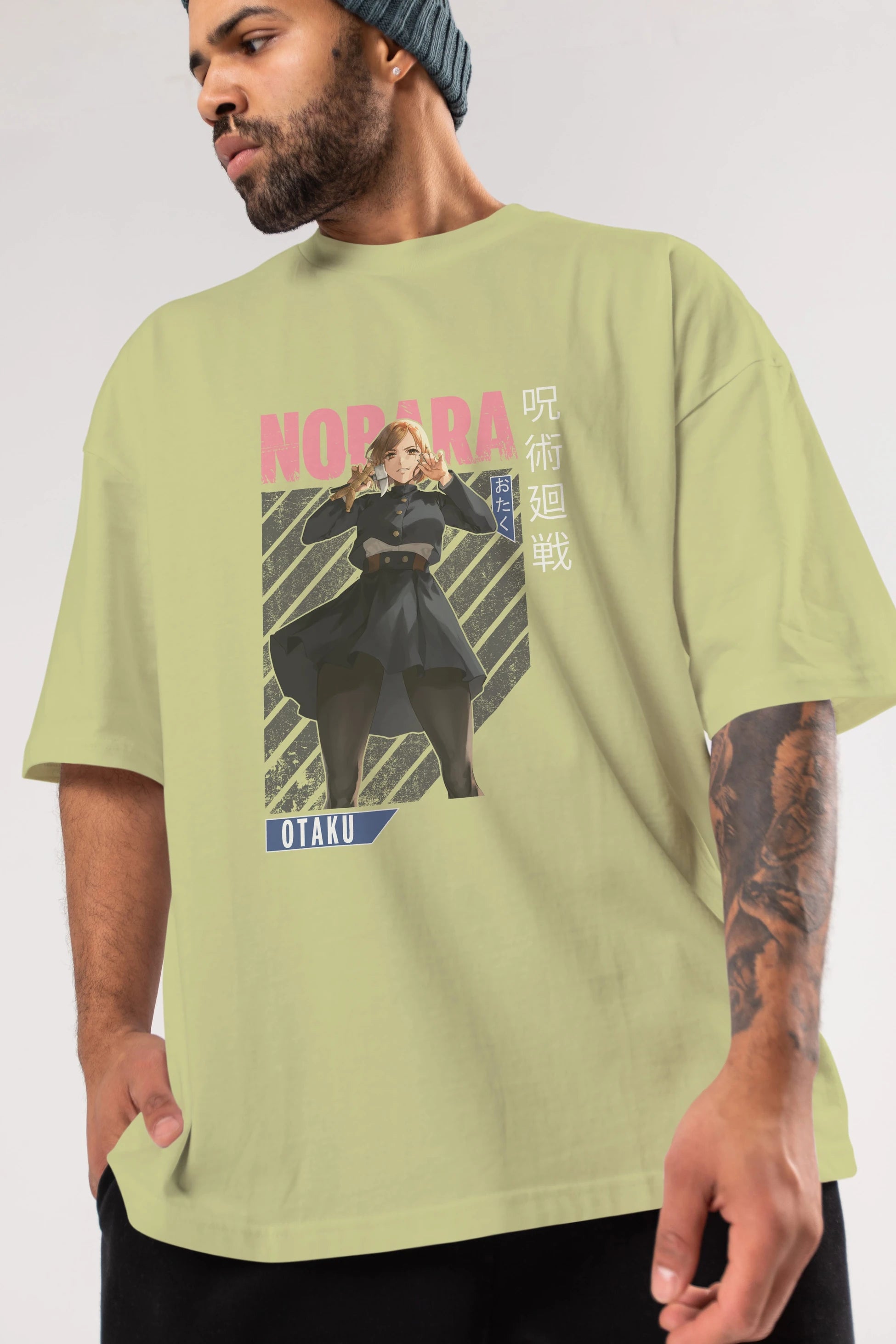 Nobara Kugisaki 4 Anime Ön Baskılı Oversize t-shirt %100 pamuk Erkek Kadın Unisex